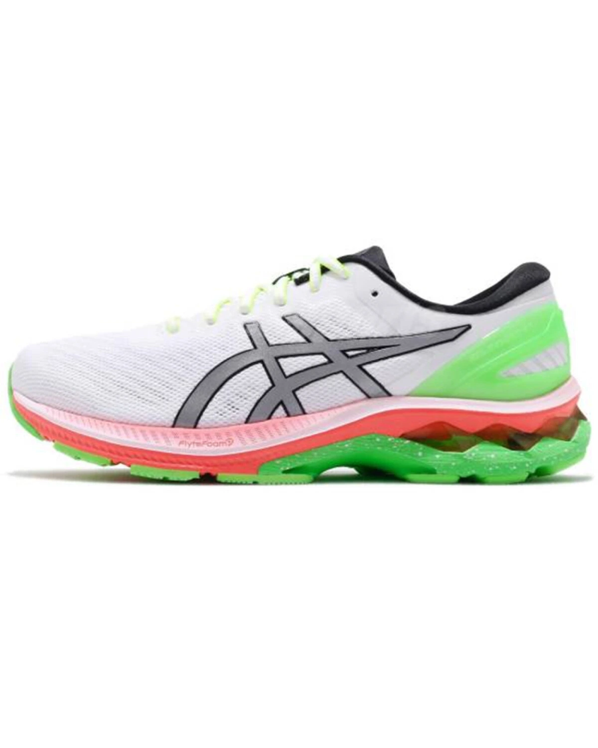 Asics Gel-Kayano 27 мужские кроссовки для бега бело-зеленые картинка