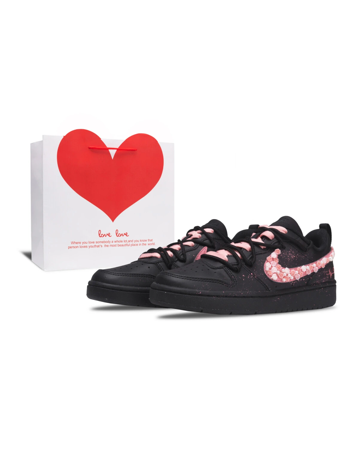 Nike Court Borough 2.0 детские кроссовки с кожаным верхом и розовыми деталями картинка