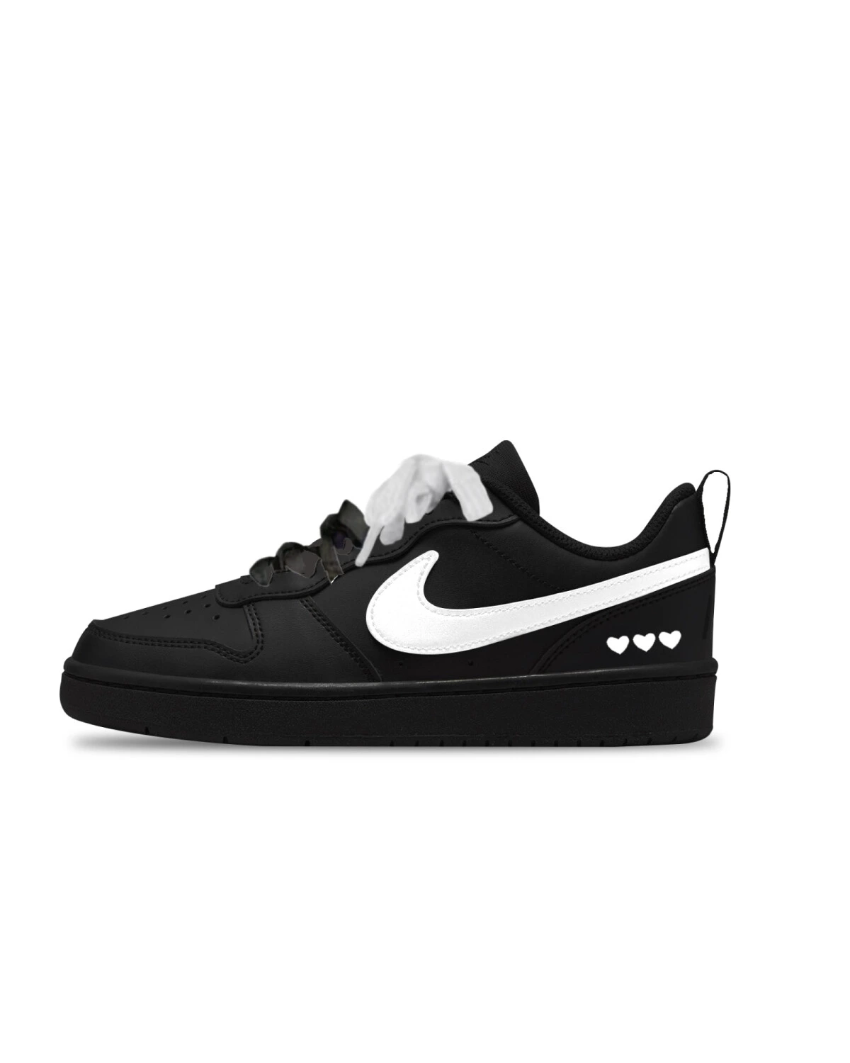 Nike Court Borough детские кеды белые кожаные анти-скользящие картинка