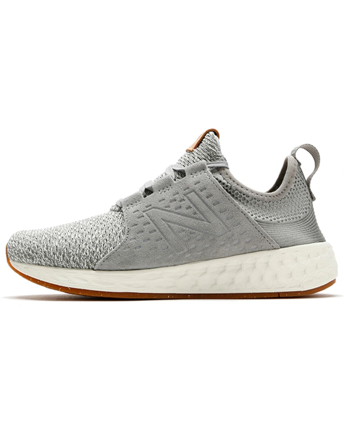 New Balance Fresh Foam Cruz женские кроссовки для бега серо-белые с амортизацией картинка