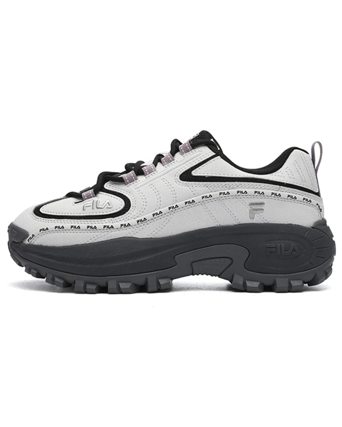 FILA Fashion Sneakers женские кроссовки серо-черные с толстой подошвой картинка