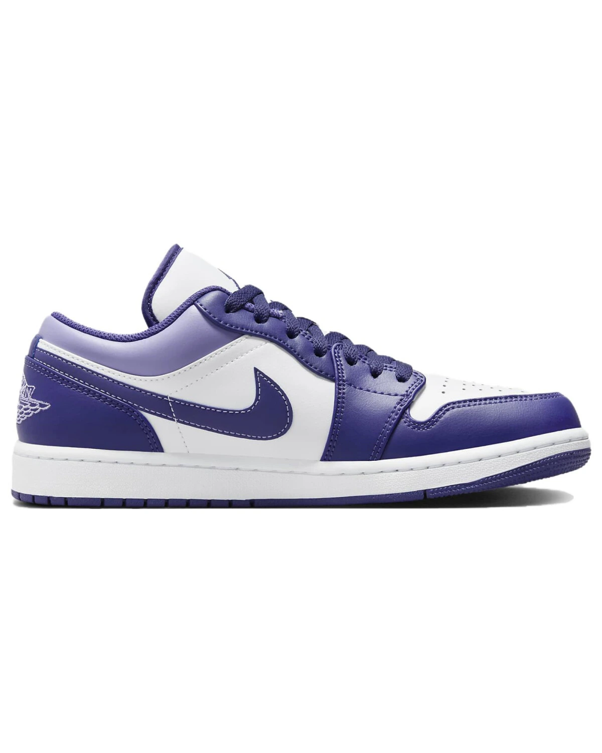 Jordan Air Jordan 1 Low Top унисекс кроссовки кожаные фиолетово-белые картинка