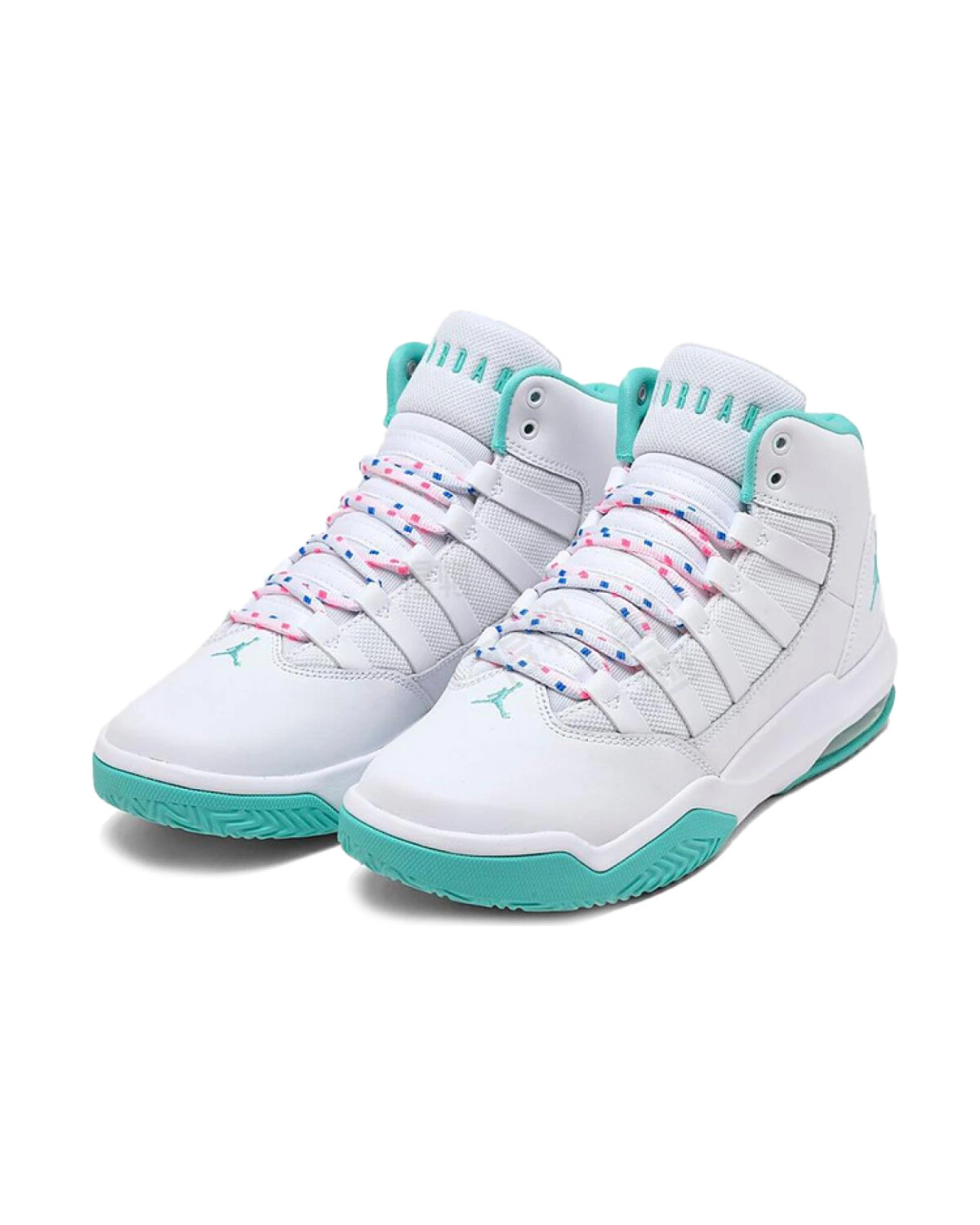 Jordan Max Aura 1 женские кроссовки кожаные сине-белые для баскетбола картинка