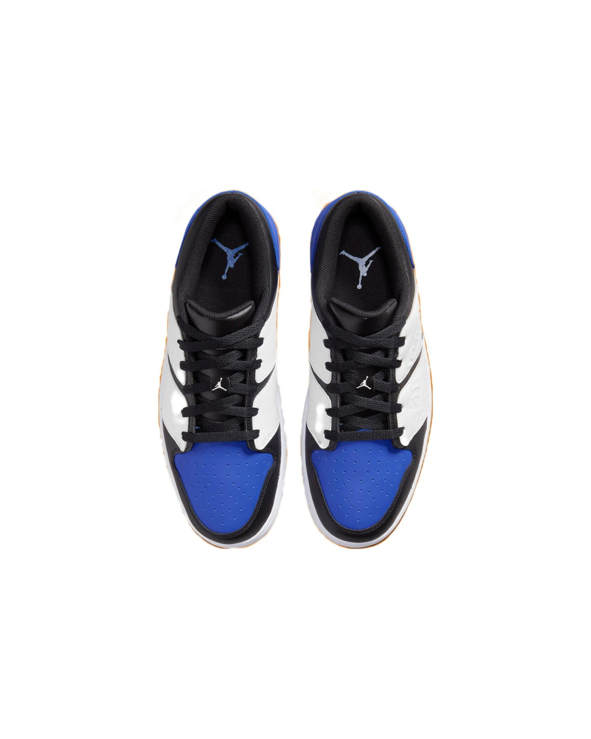 Jordan Nu Retro 1 Low "Sport Royal" мужские спортивные кроссовки кожаные бело-чёрно-синие картинка