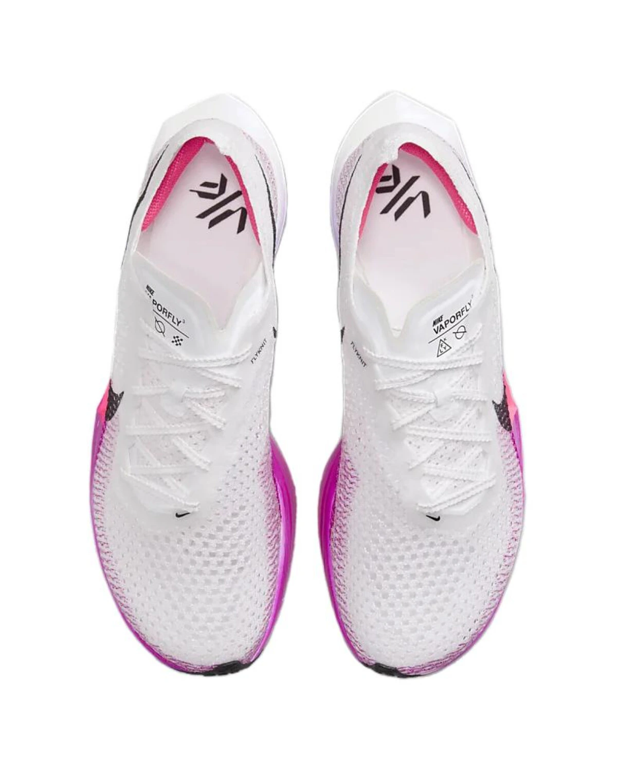 Nike ZoomX Vaporfly 3 женские кроссовки для бега бело-розовые с амортизацией ZoomX картинка