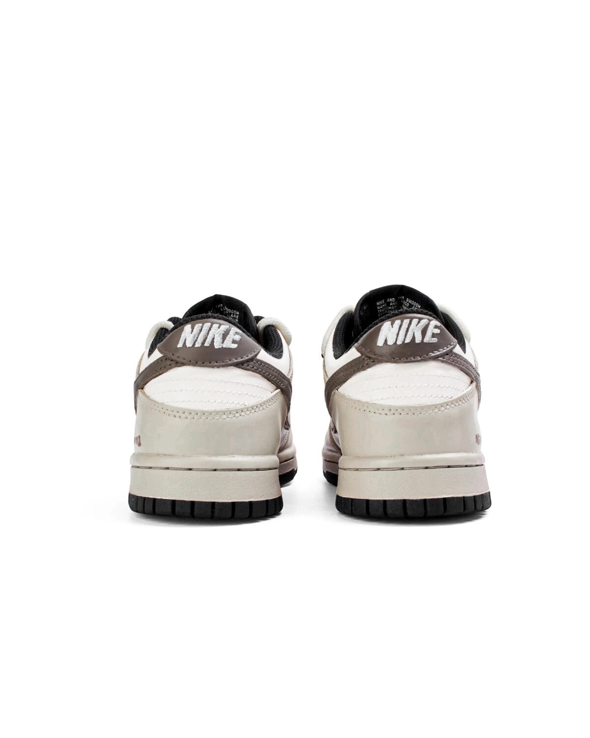 Nike Dunk детские кроссовки из натуральной кожи бежевые картинка