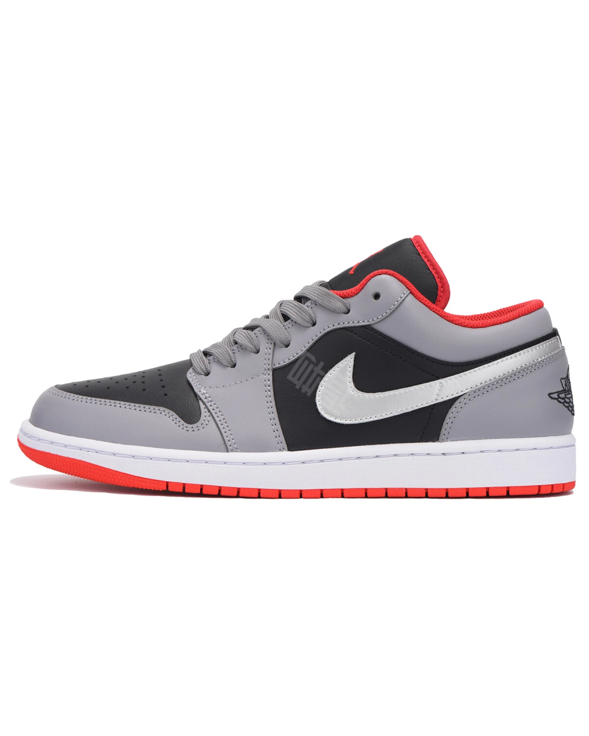 Jordan Air Jordan 1 мужские спортивные кроссовки из натуральной кожи черно-серо-красные картинка
