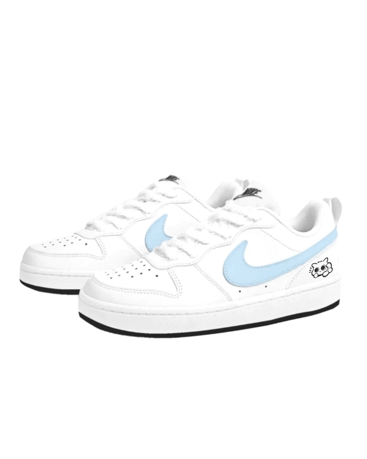 Nike Court Borough детские кеды светло-голубые синтетические картинка