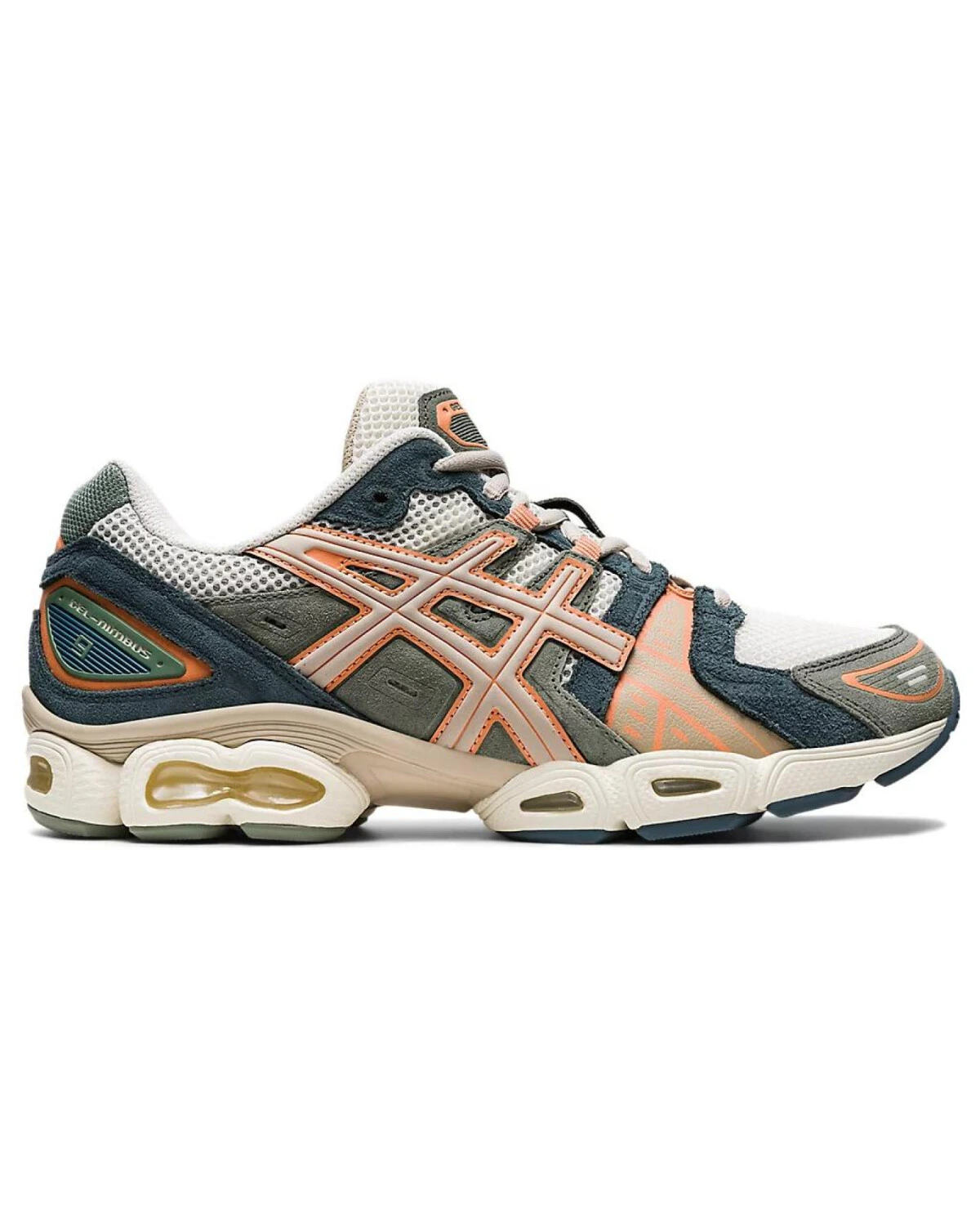 Asics GEL-Nimbus 9 унисекс кроссовки повседневные сетчатые бело-серо-розовые картинка