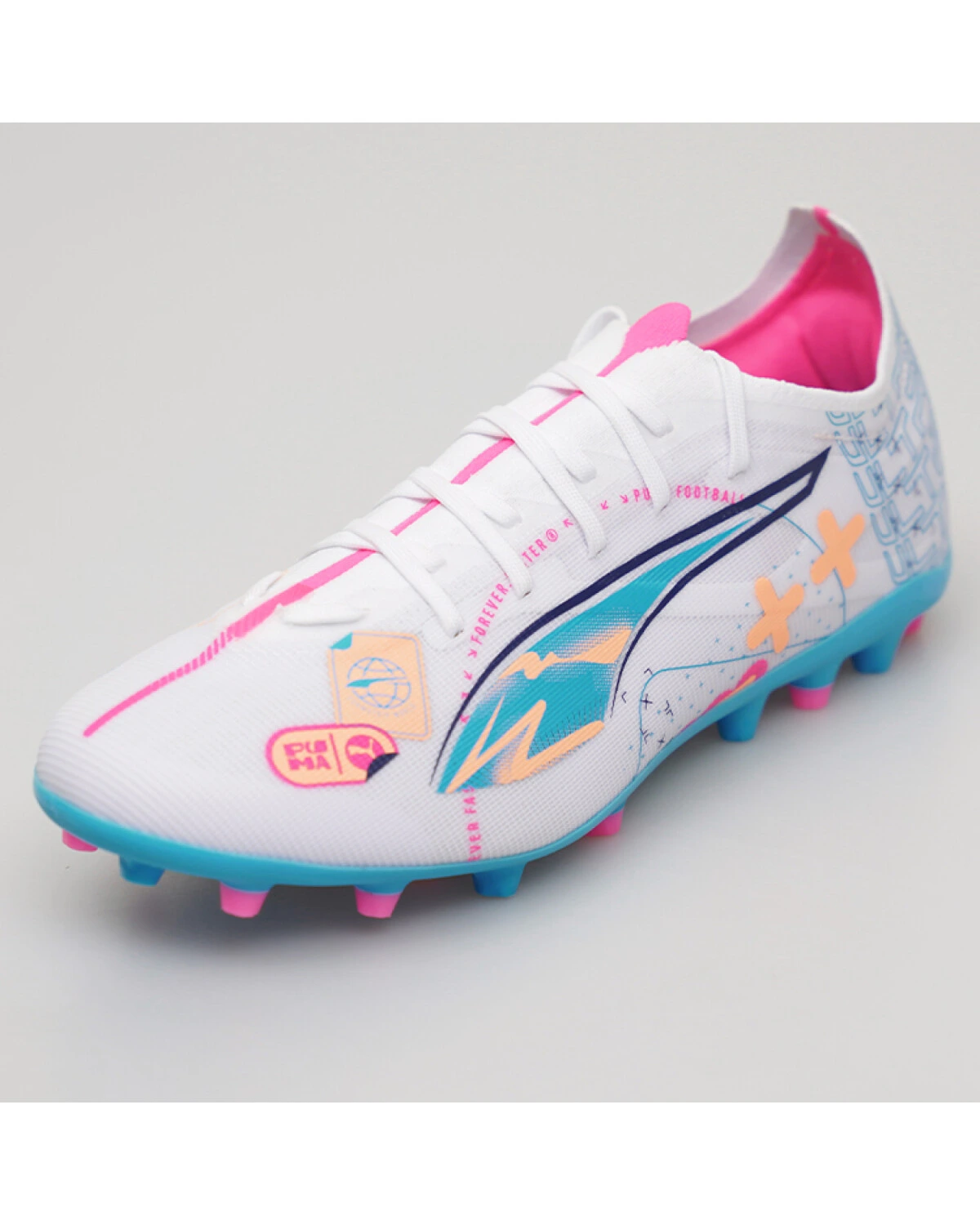 PUMA Ultra 5 спортивные кроссовки бело-синие розовые картинка