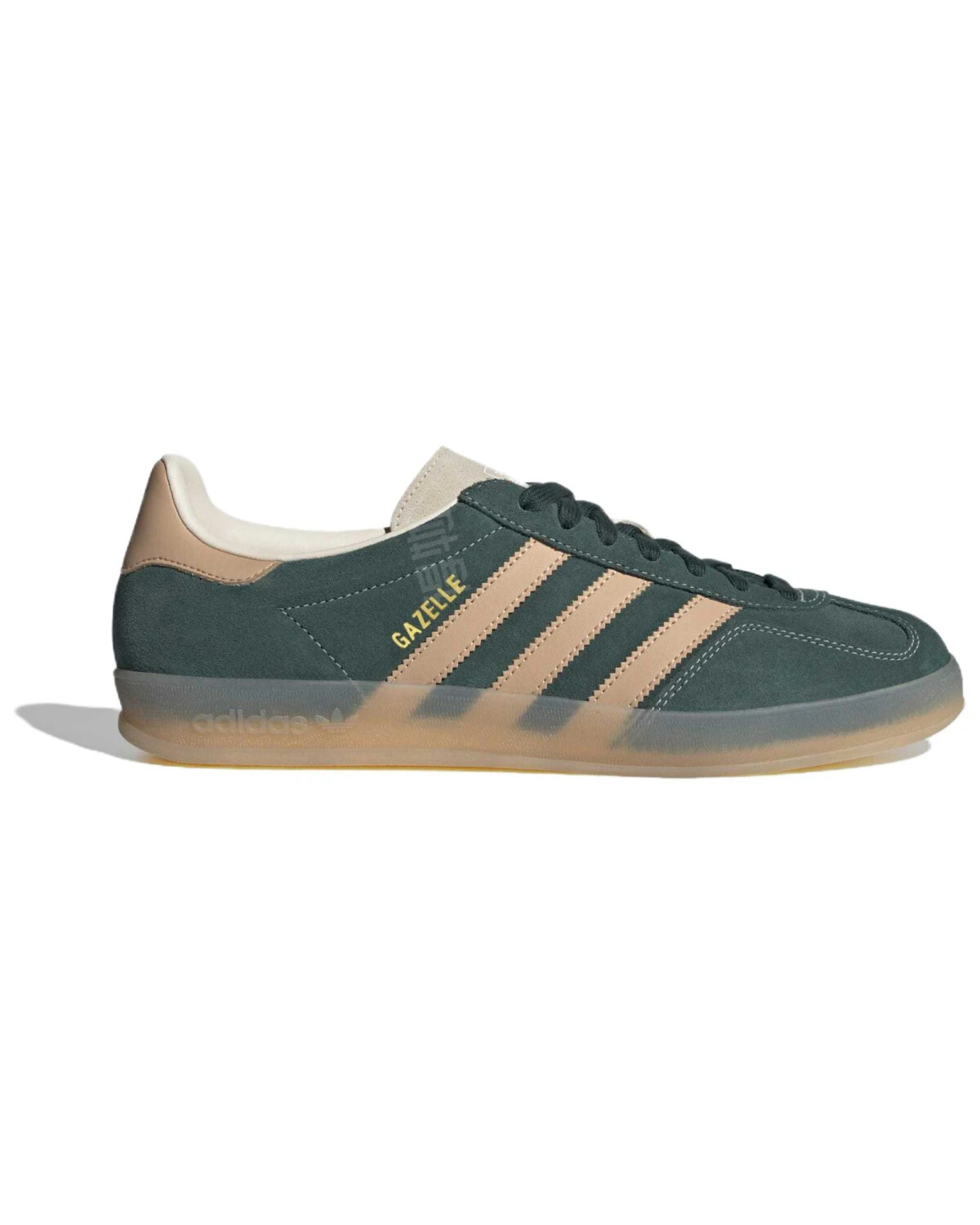 Adidas Originals GAZELLE INDOOR мужские кеды из кожи коричнево-зеленые картинка