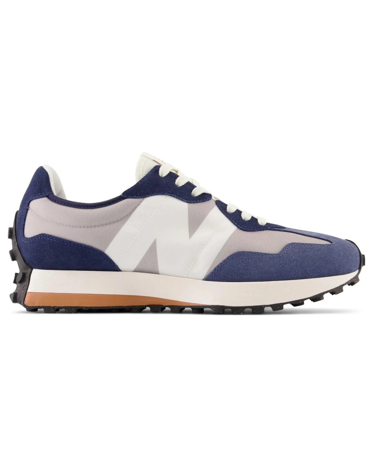 New Balance NB 327 унисекс кроссовки беговые кожаные сине-белые картинка