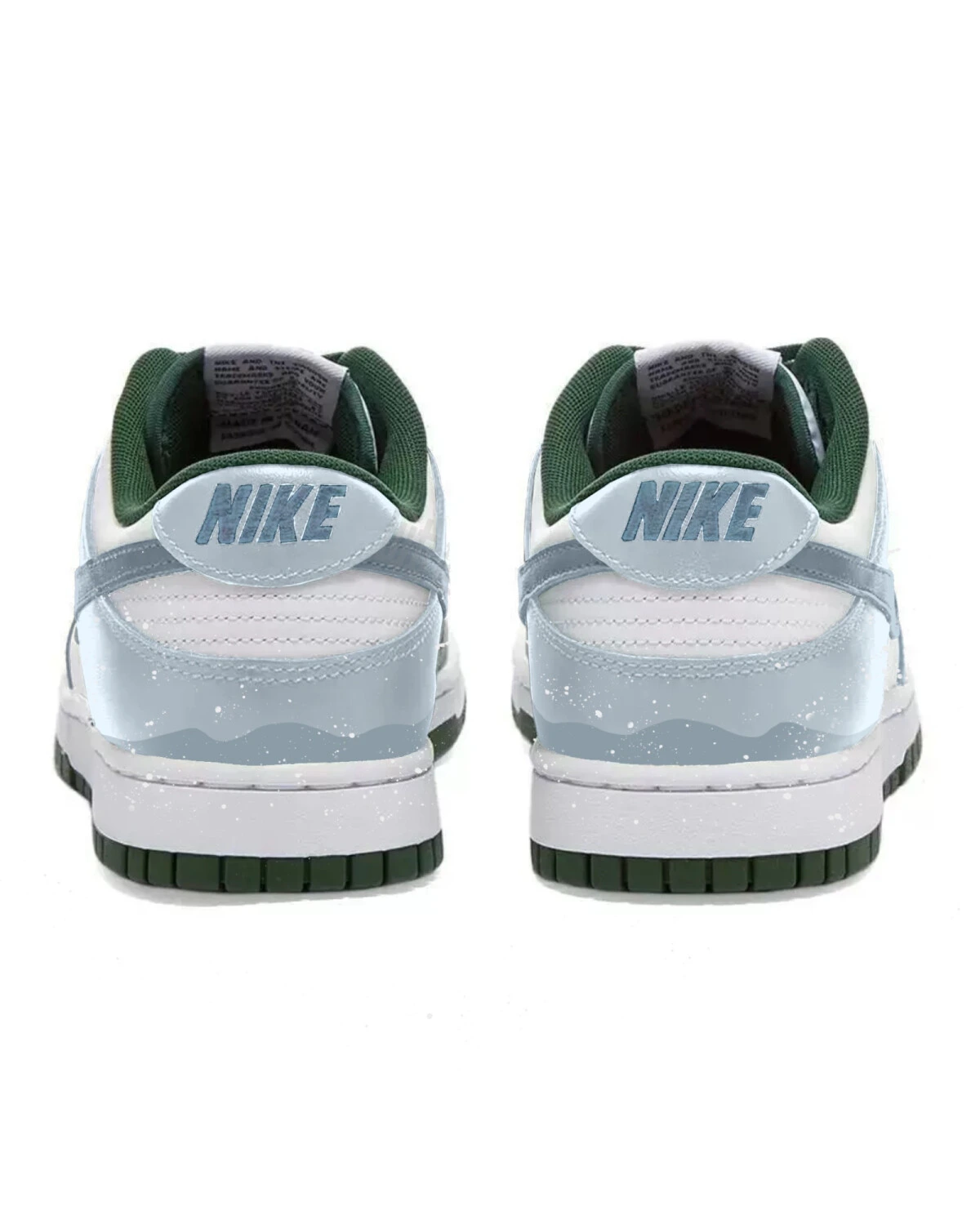 Nike Dunk Light Blue/White кроссовки с ручной росписью и нескользящей подошвой картинка