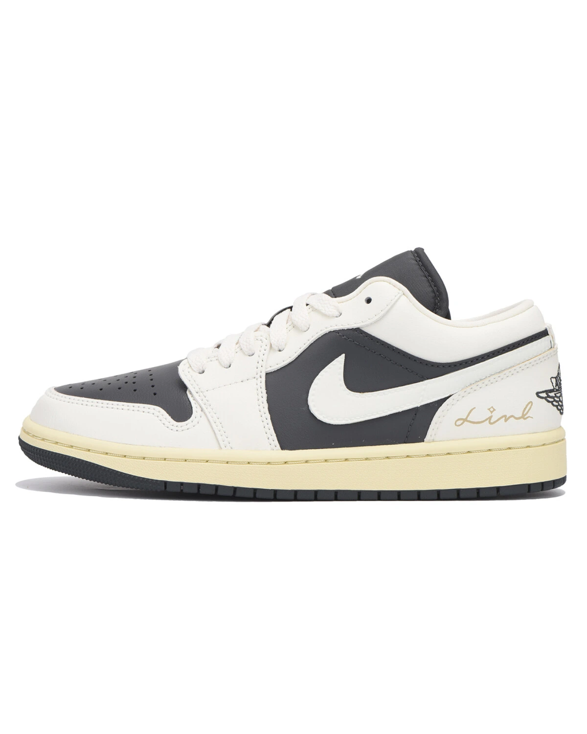 Jordan Air Jordan 1 женские кроссовки черно-белые с амортизацией картинка
