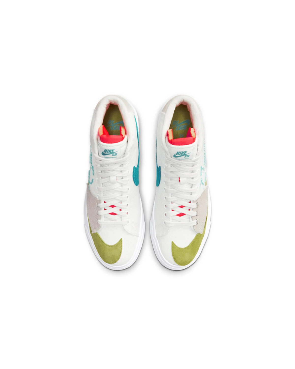 Nike Blazer SB Zoom Edge Oracle Aqua унисекс кроссовки текстильные бело-голубые картинка