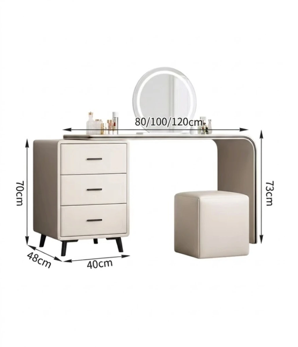 Раздвижной туалетный столик с сенсорным зеркалом (хаки) картинка