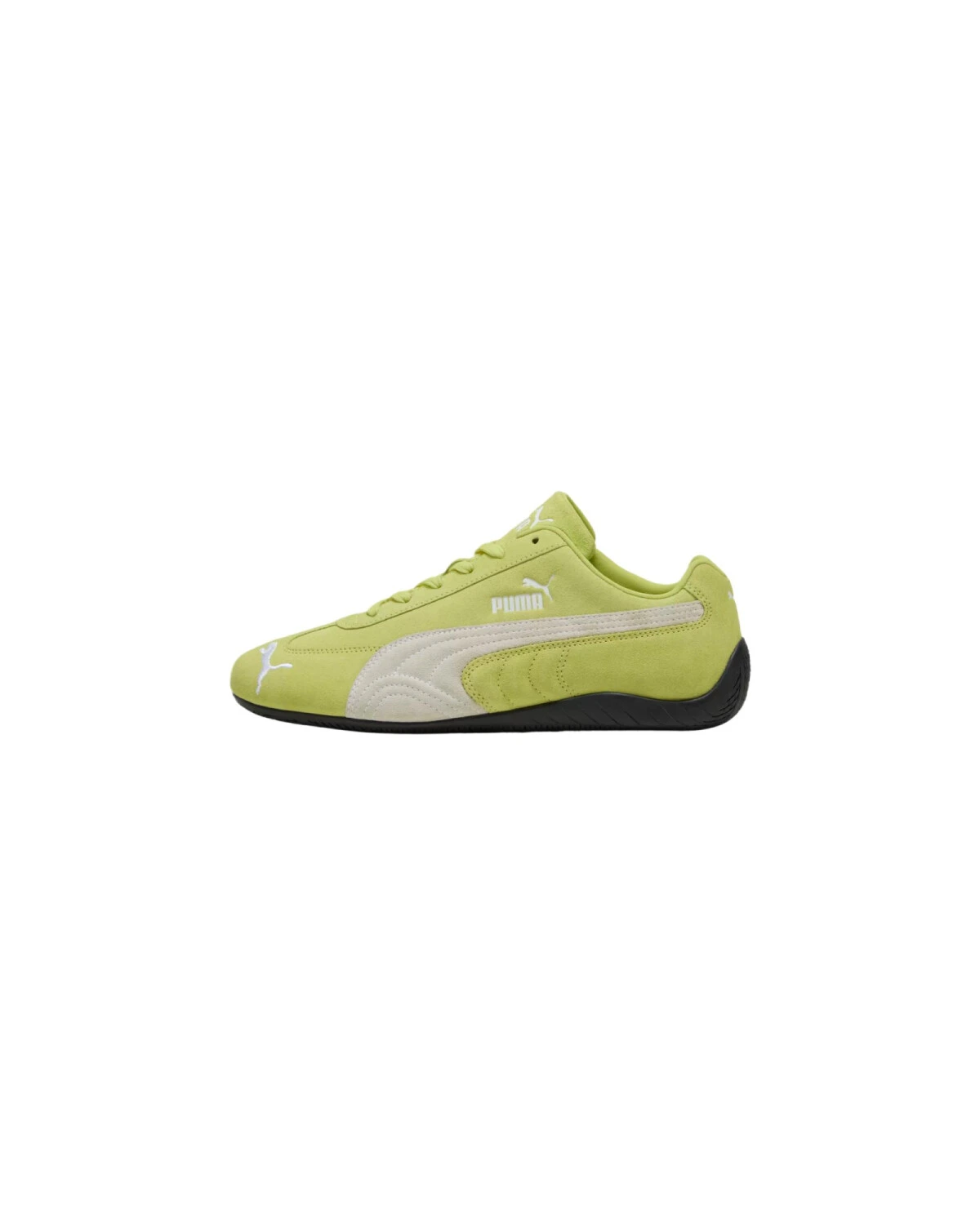 PUMA Speedcat unisex кроссовки тренировочные желто-белые из натуральной кожи картинка