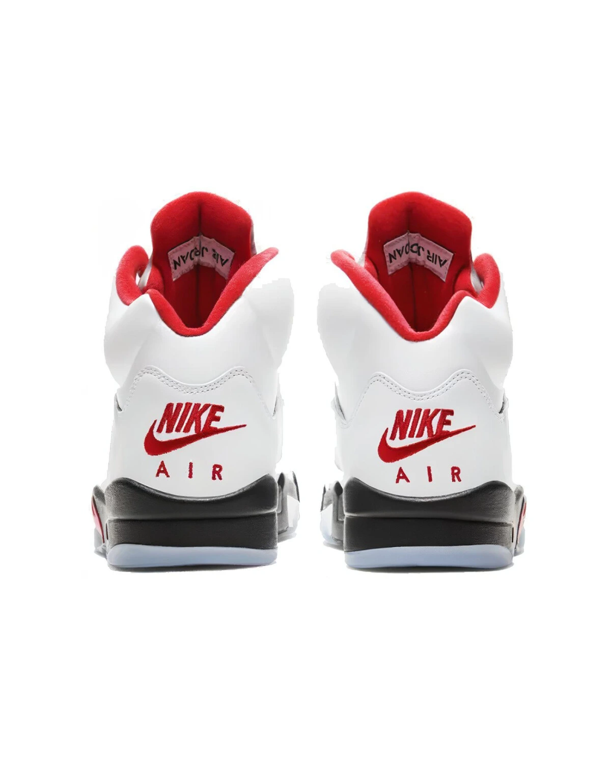 Jordan Air Jordan 5 Vintage унисекс высокие кроссовки белые с красными вставками картинка