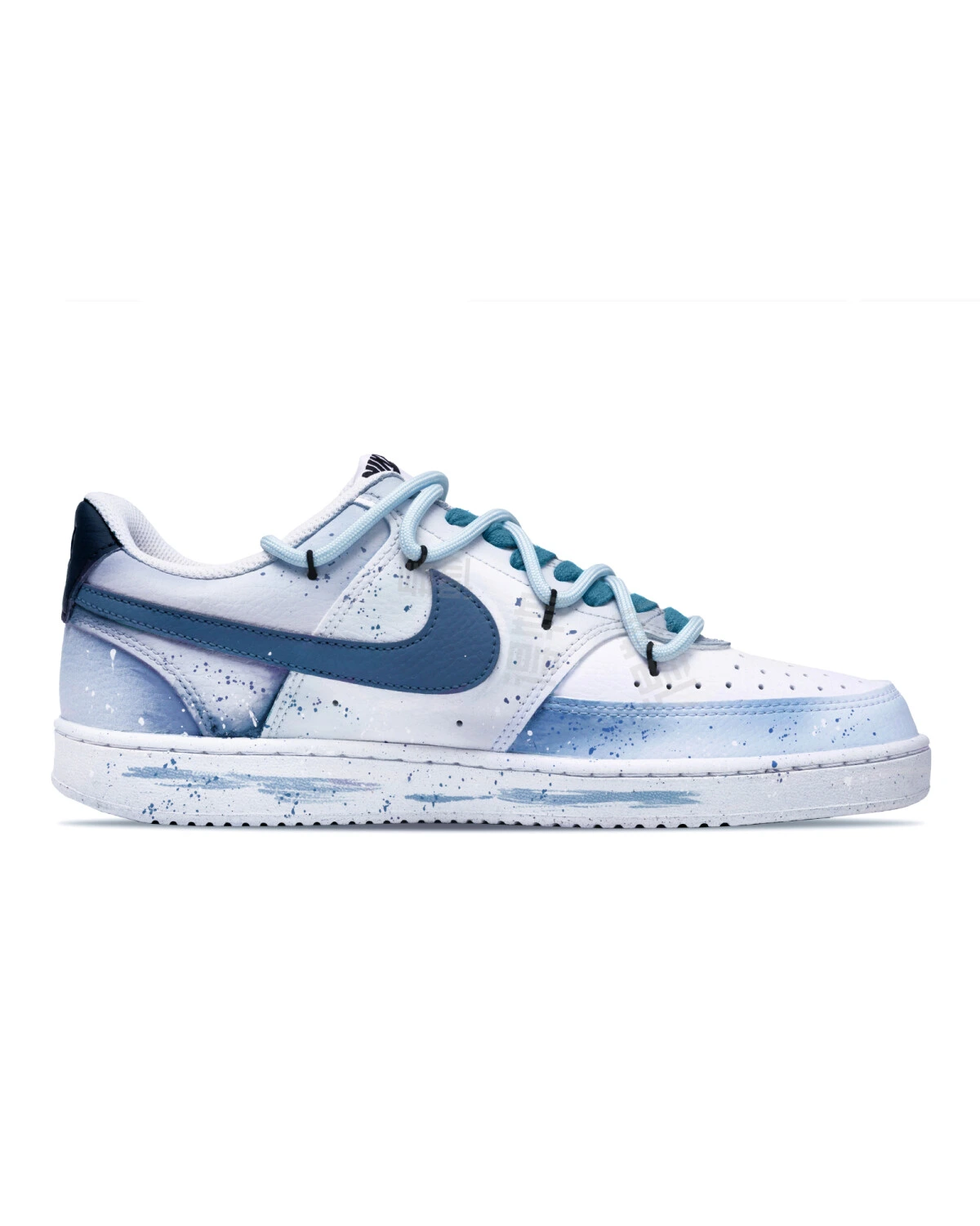 Nike Court Vision Low unisex кеды синие с традиционным узором и износостойкостью картинка