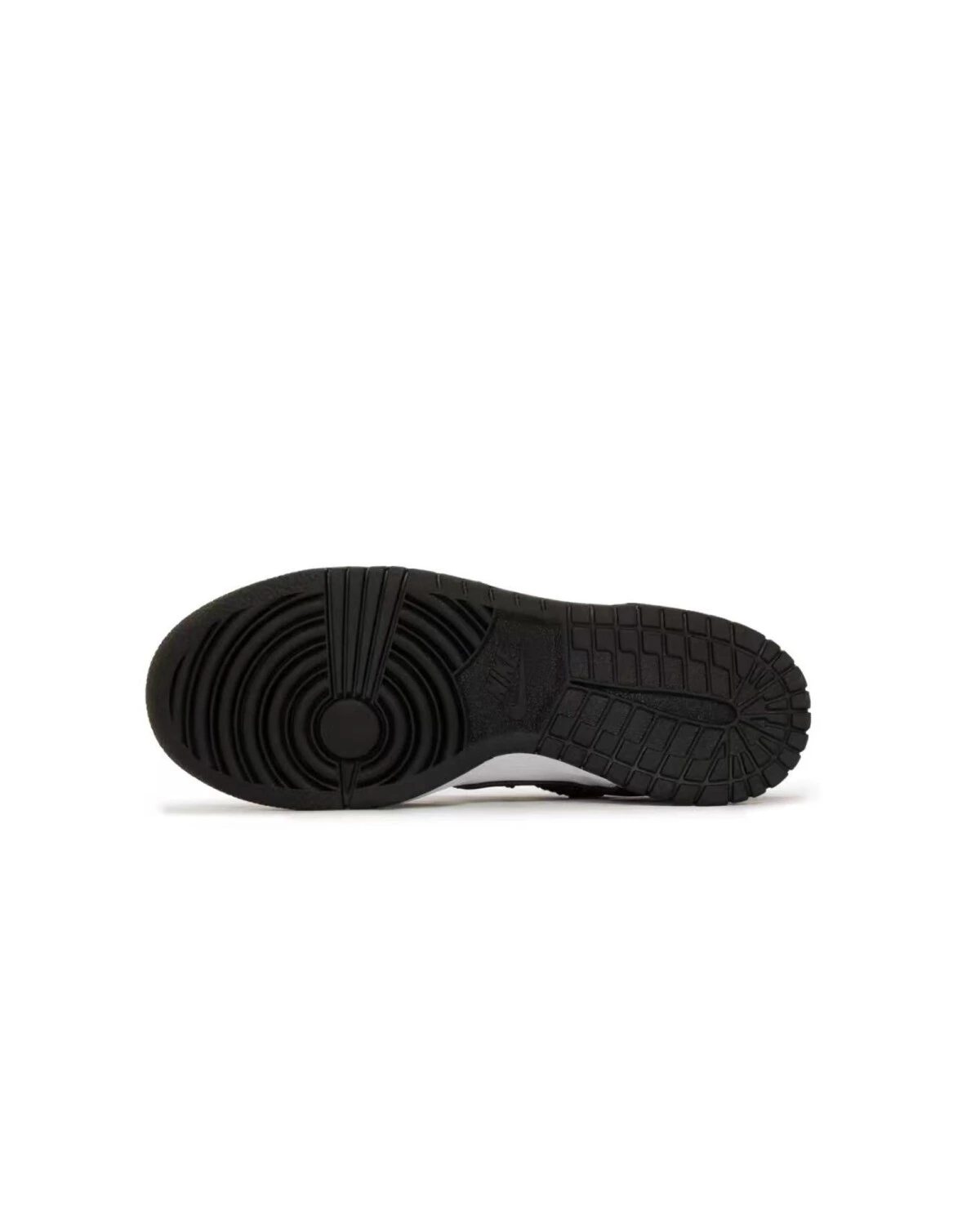 Nike Dunk детские кроссовки кожаные черные с графическим принтом картинка