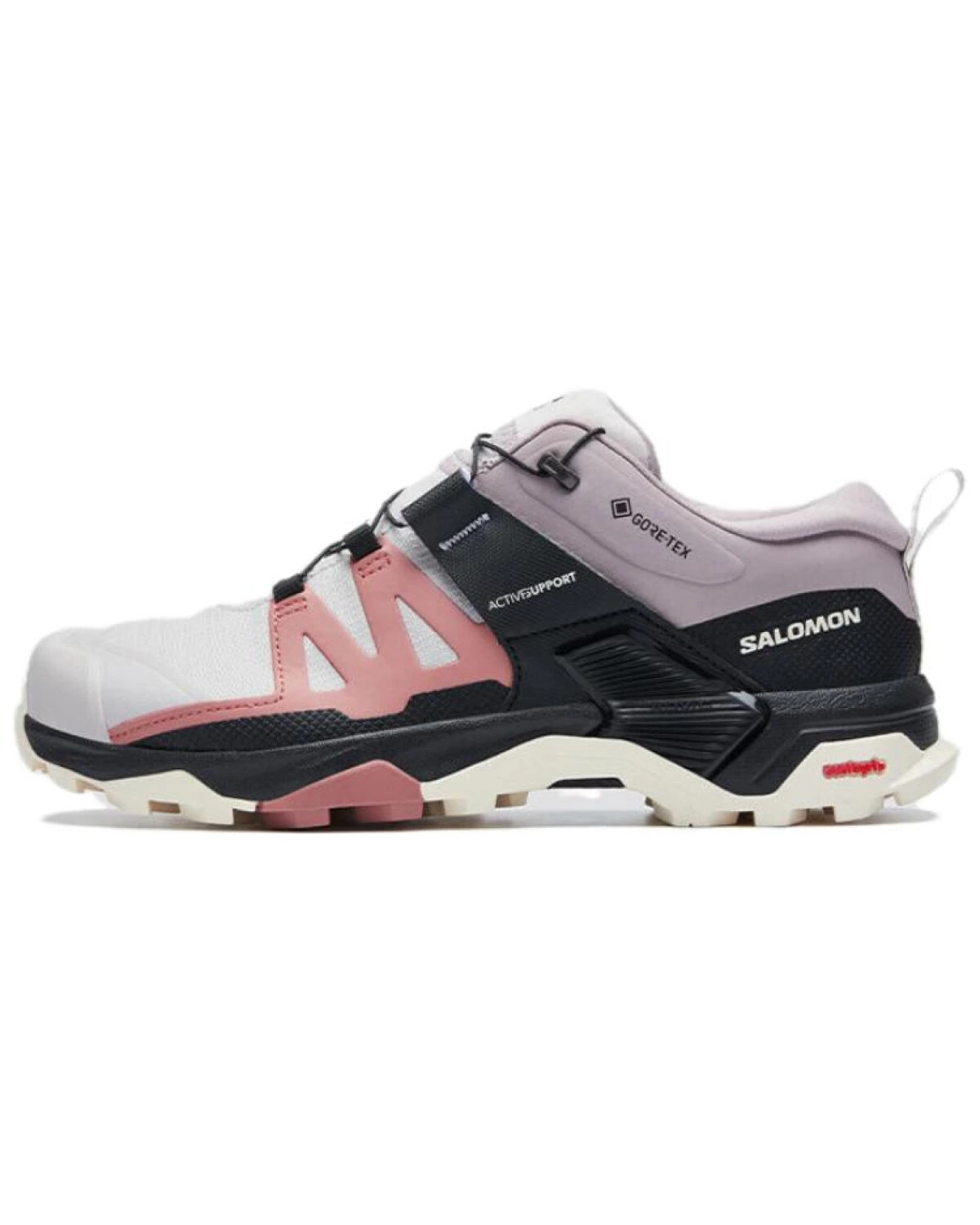 Salomon X Ultra 4 GTX женские кроссовки с Gore-Tex бело-серо-черные картинка