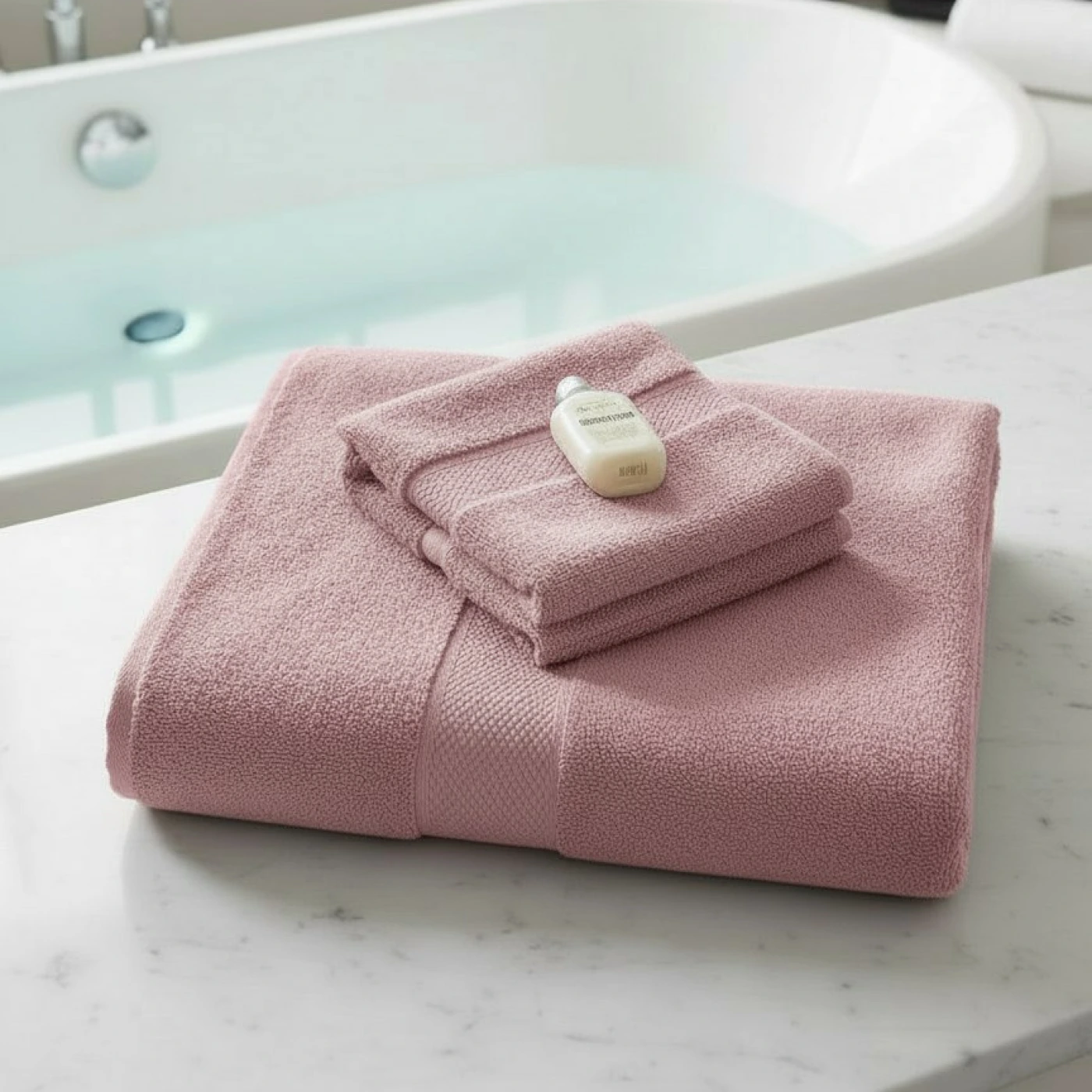Махровое плотное полотенце из длинноволокнистого хлопка, плотное (Розовый) картинка