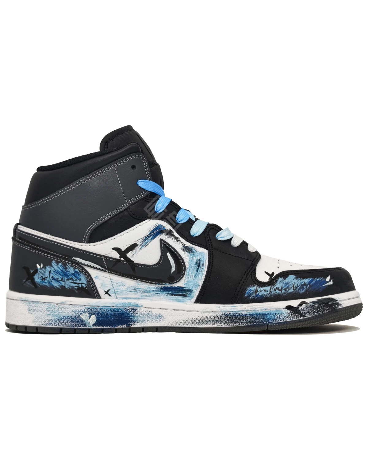 Jordan Air Jordan 1 мужские баскетбольные кроссовки ледяной синий картинка