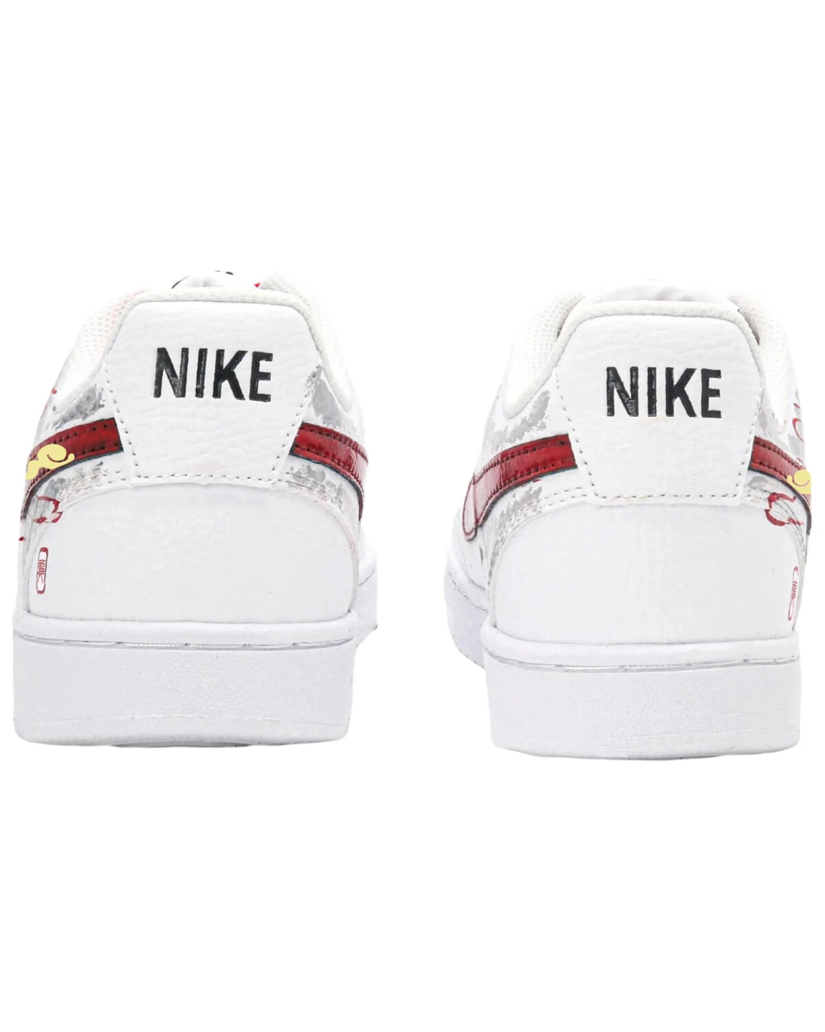 Nike Court Vision 1 мужские кроссовки комфортные бело-красные картинка