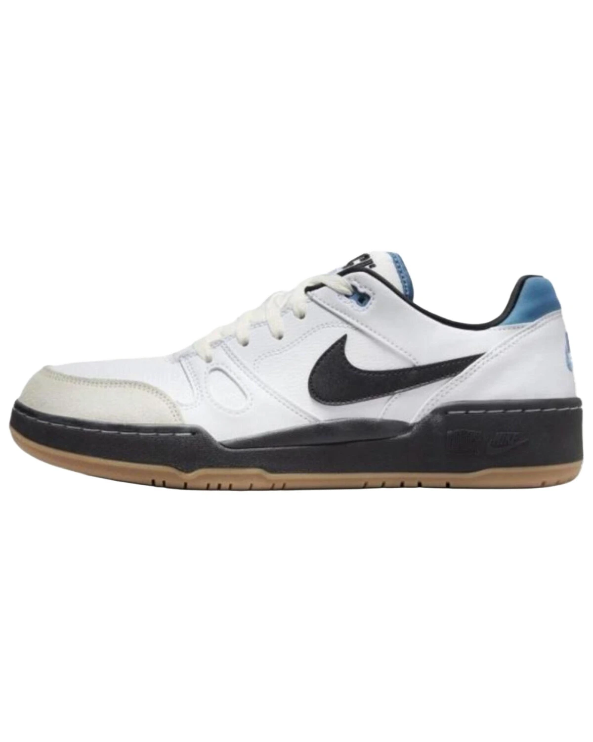 Nike Full Force мужские кеды состаренные черно-белые с красным картинка