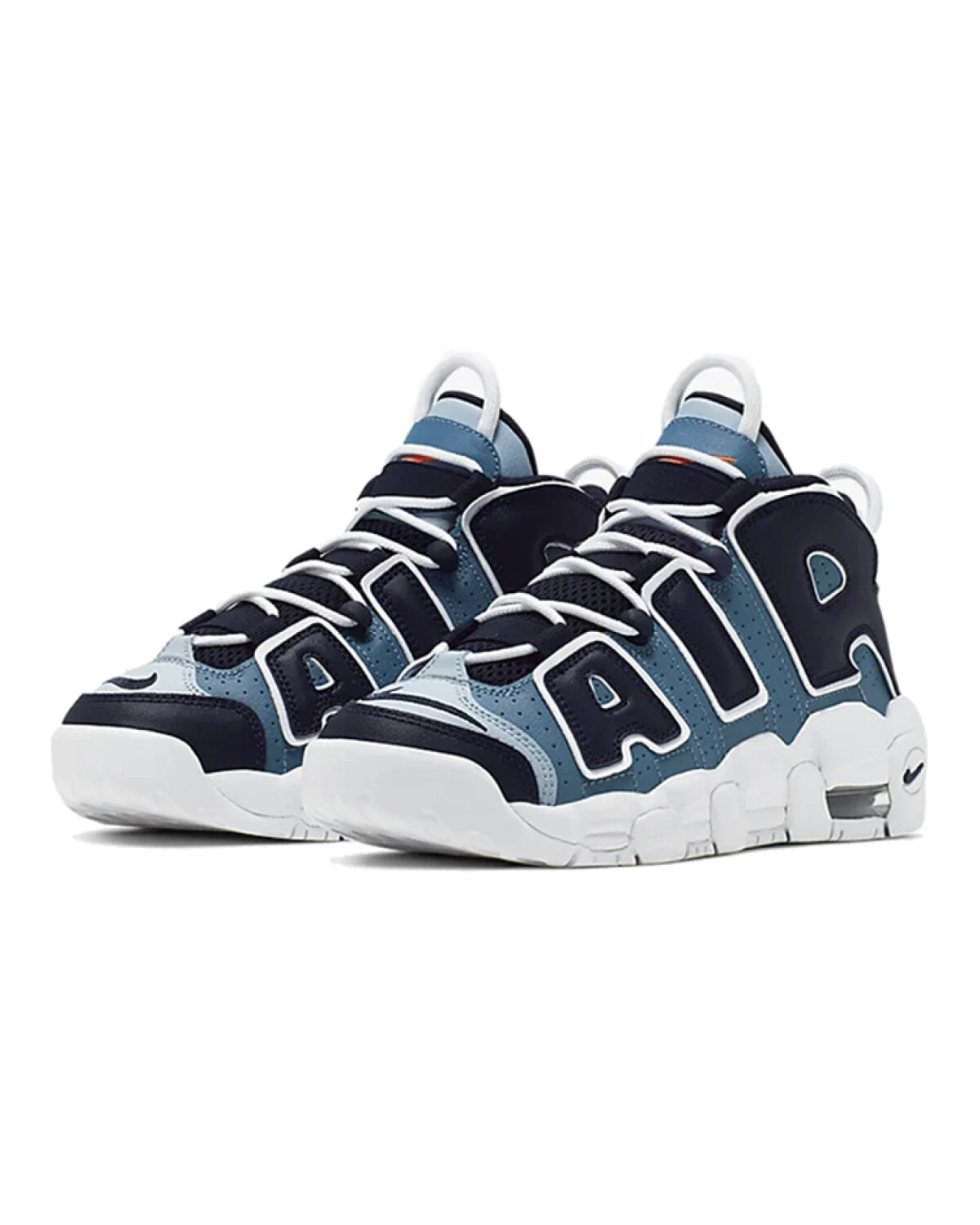 Nike Air More Uptempo 96 Denim унисекс кроссовки черно-сине-белые картинка