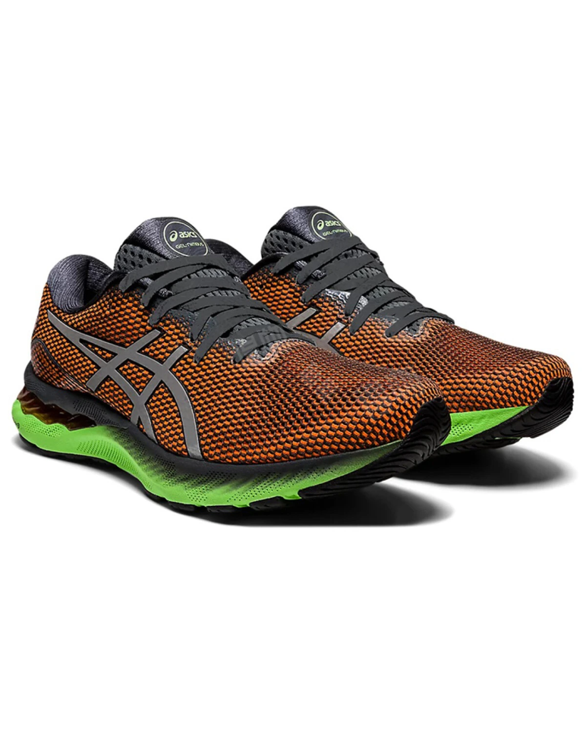 Asics GEL-Nimbus 23 мужские кроссовки для бега серо-оранжевые картинка
