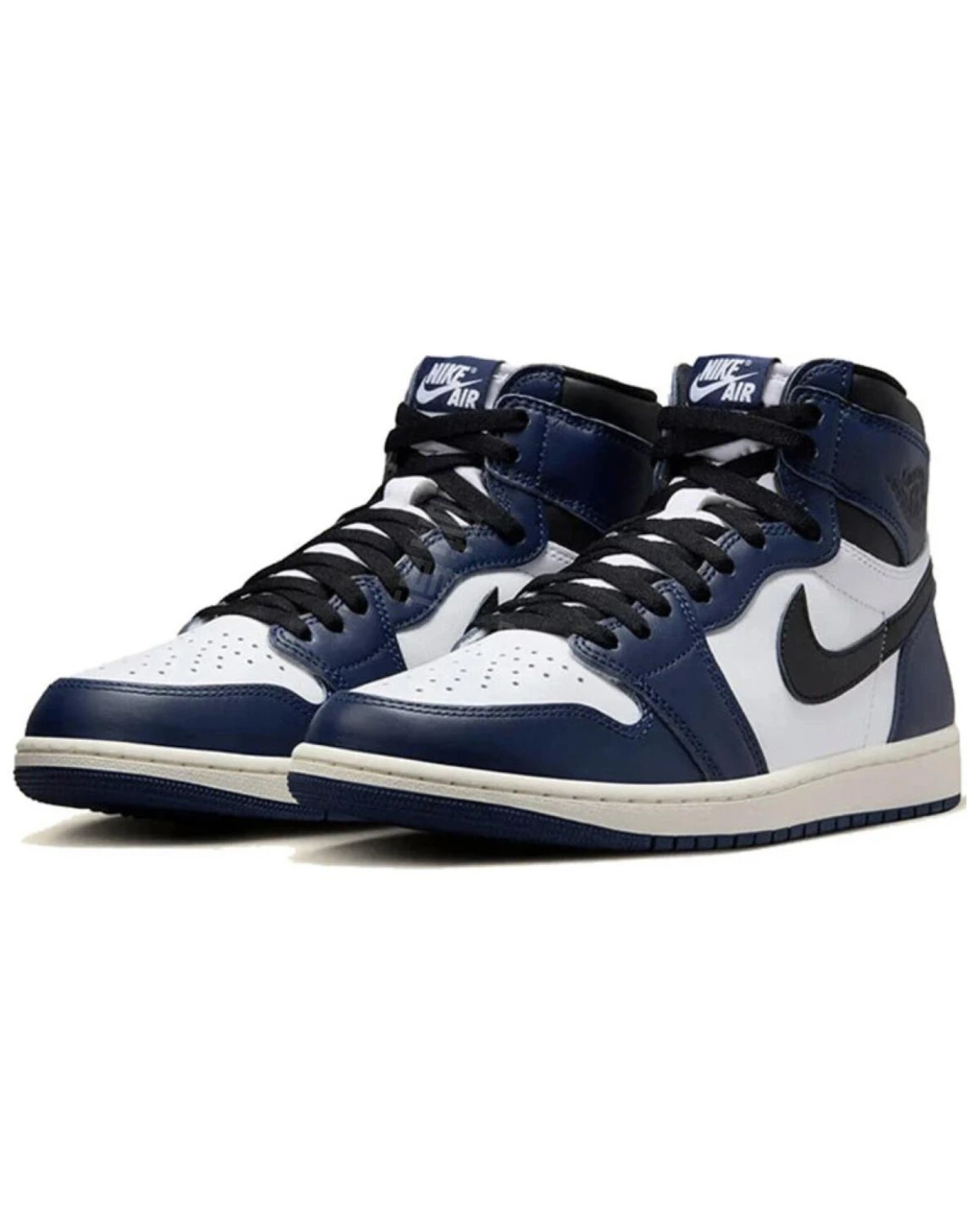 Jordan Air Jordan 1 High OG "Midnight Navy" мужские кроссовки кожаные сине-белые картинка