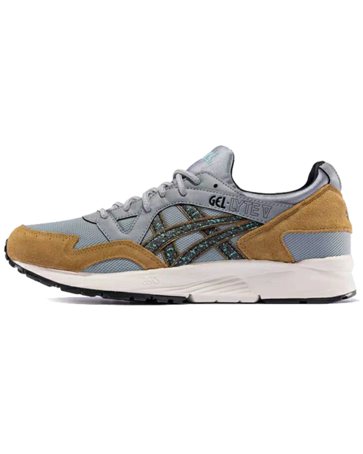 Asics Gel-Lyte 5 унисекс повседневные кроссовки износостойкие серо-желтые картинка