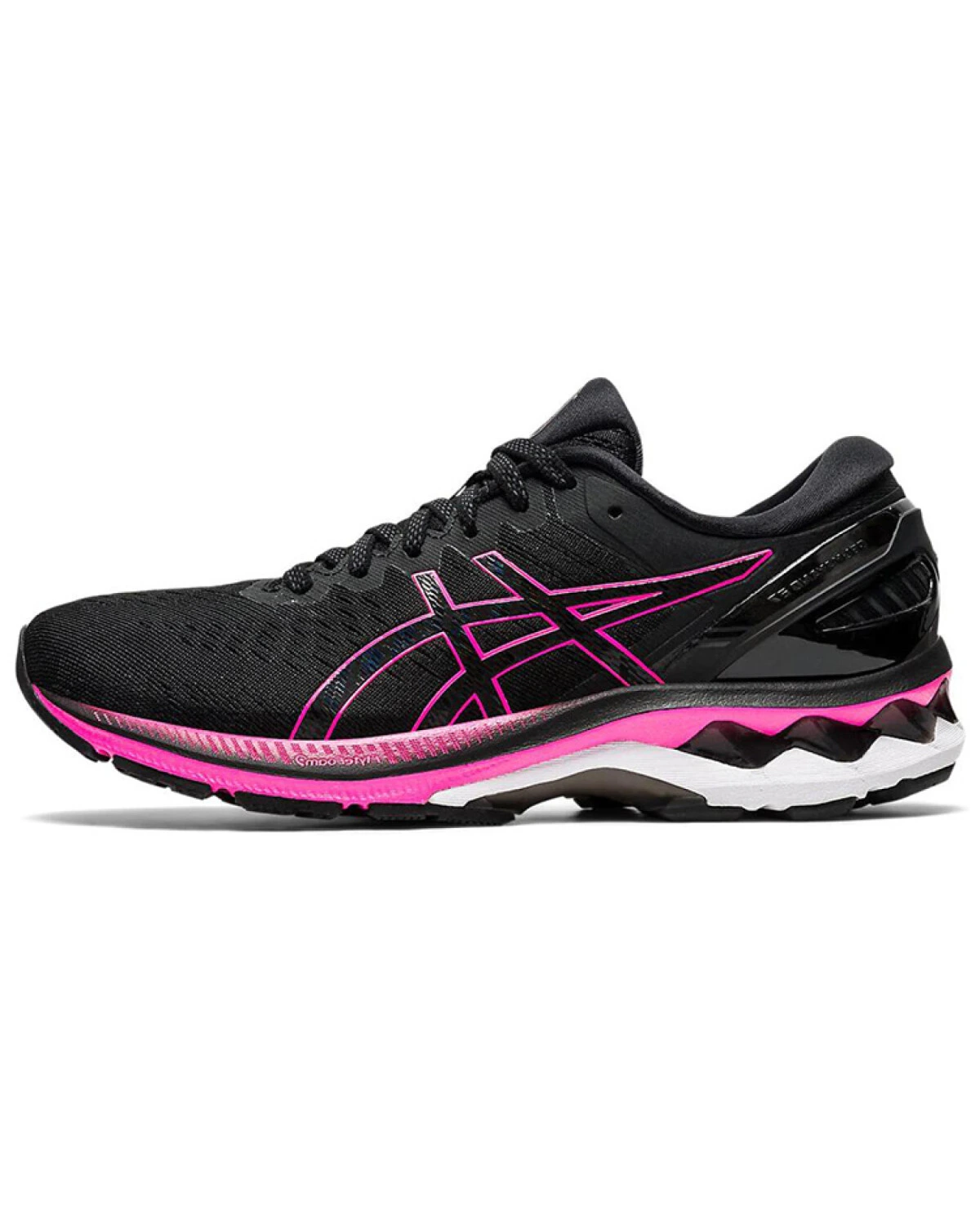 Asics Gel-Kayano 27 женские кроссовки для бега черно-розовые картинка
