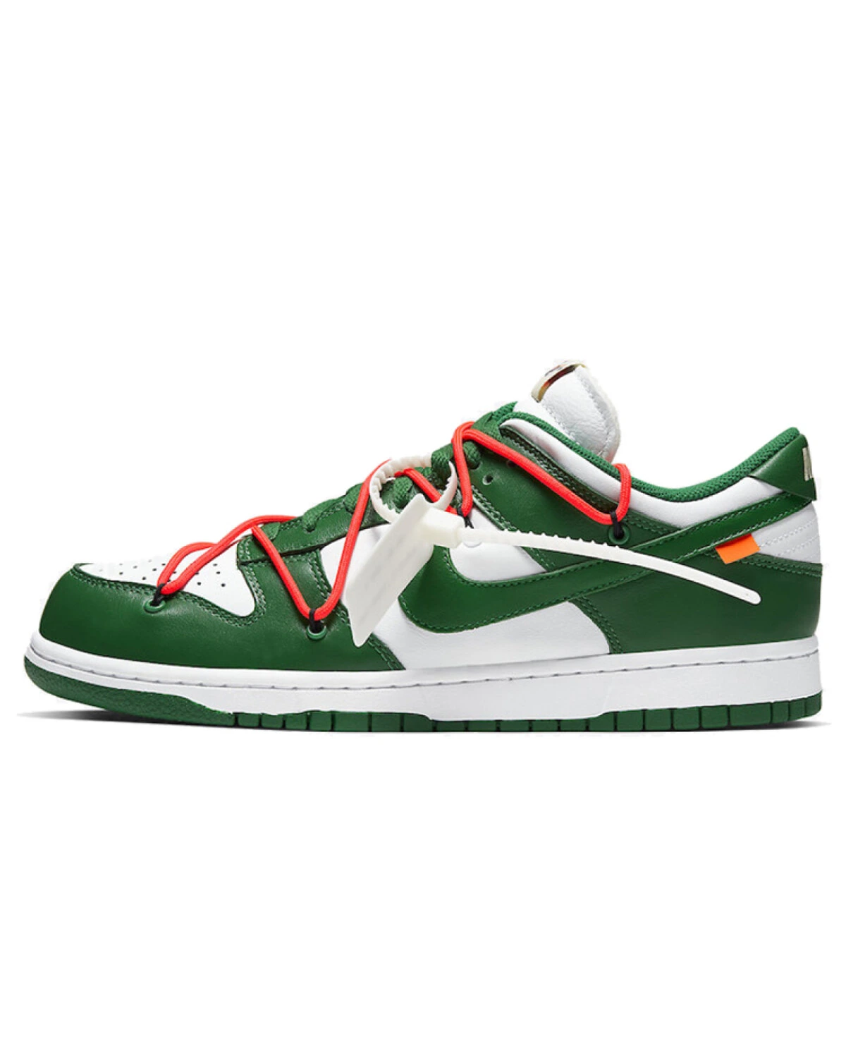 Nike Dunk Low unisex кеды кожаные зеленые картинка