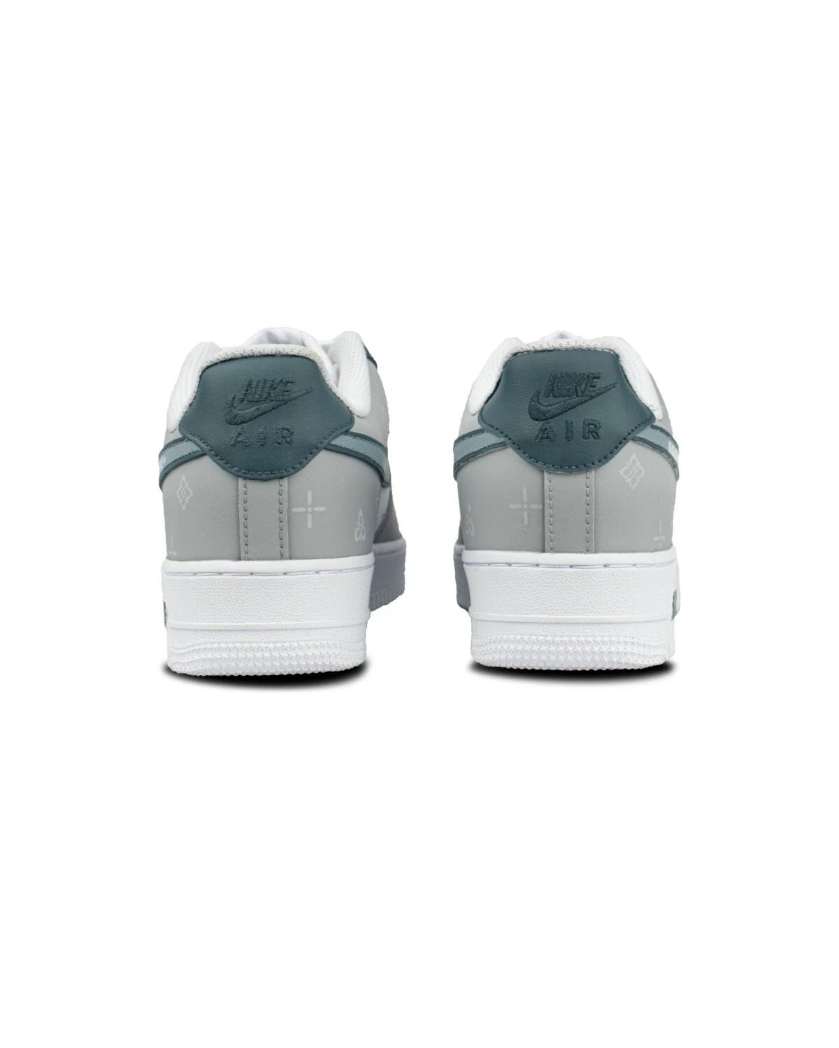 Nike Air Force 1 унисекс кроссовки серые из синтетики картинка