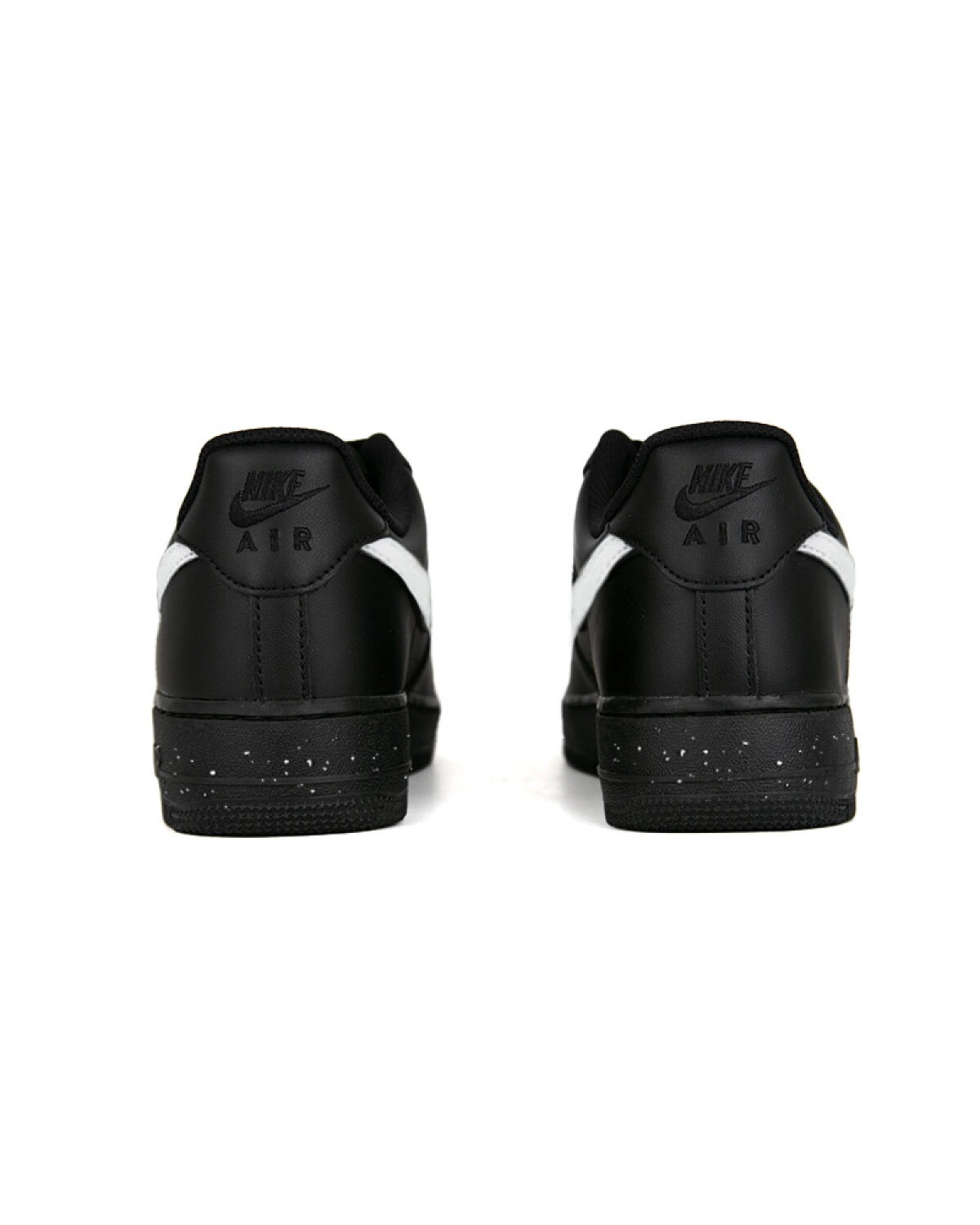 Nike Air Force 1 Unisex кроссовки черно-белые с белым квадратом картинка