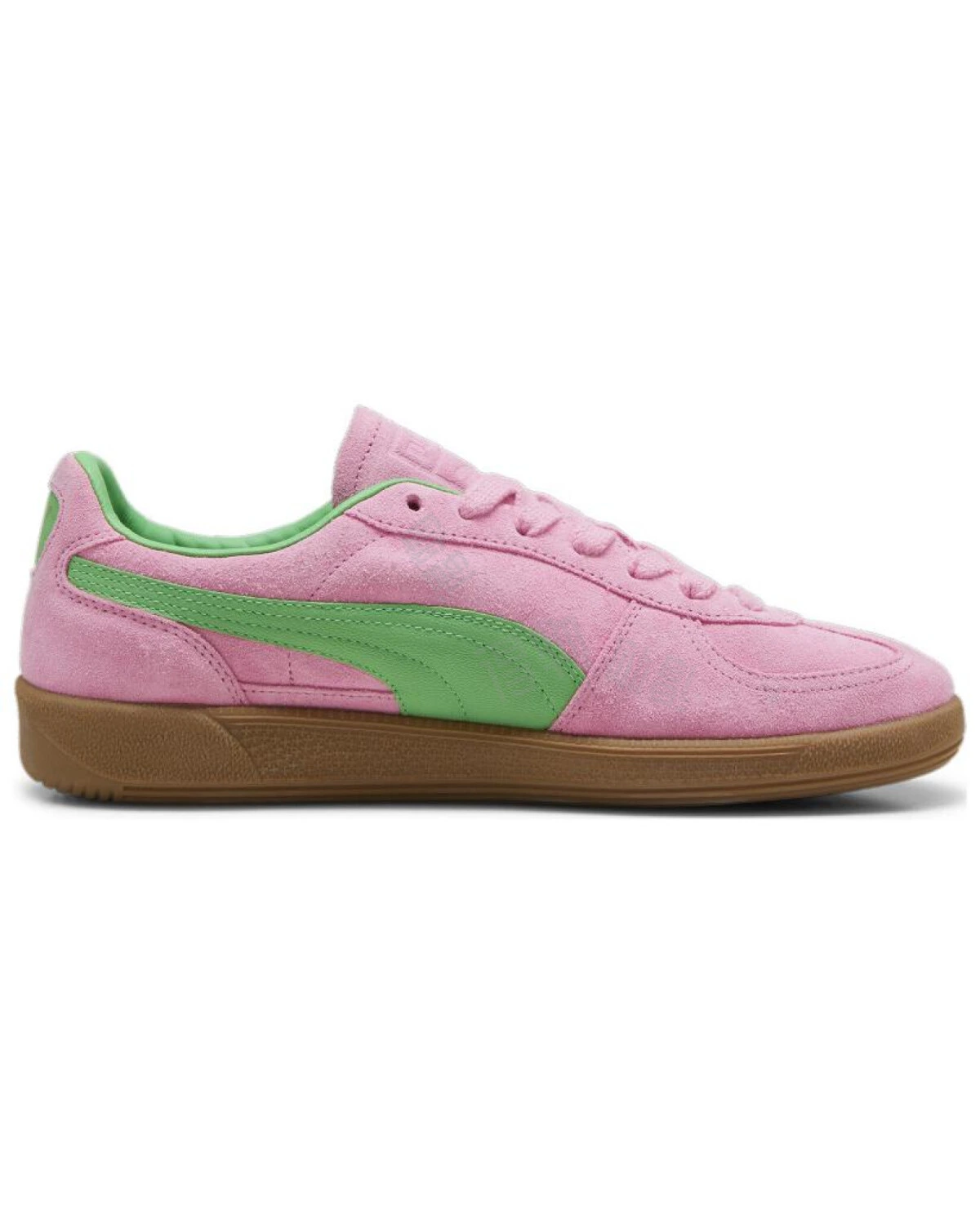 PUMA Palermo Special унисекс кроссовки из замши розово-зеленые картинка