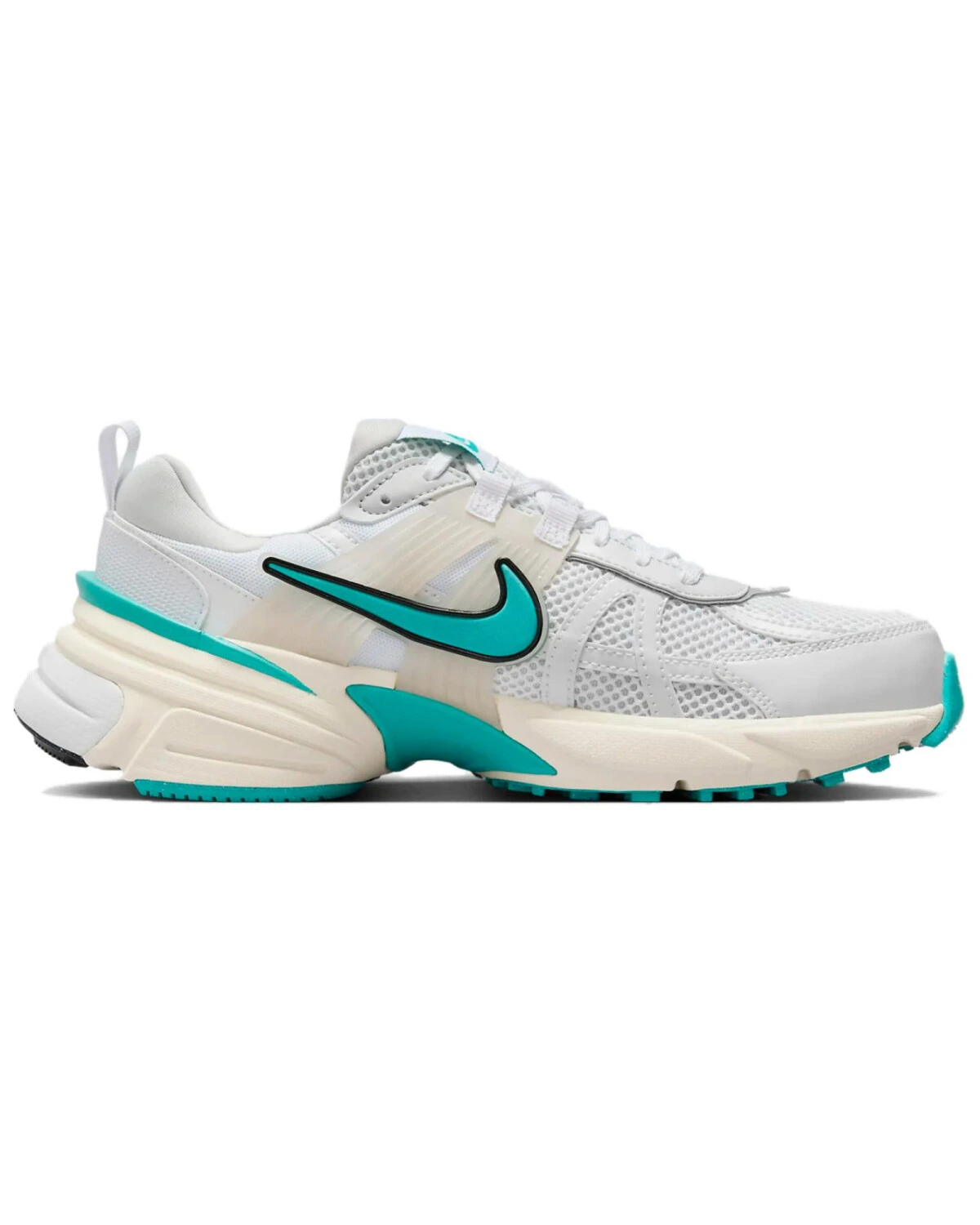 Nike V2K Run унисекс кроссовки повседневные бело-бежево-зеленые картинка