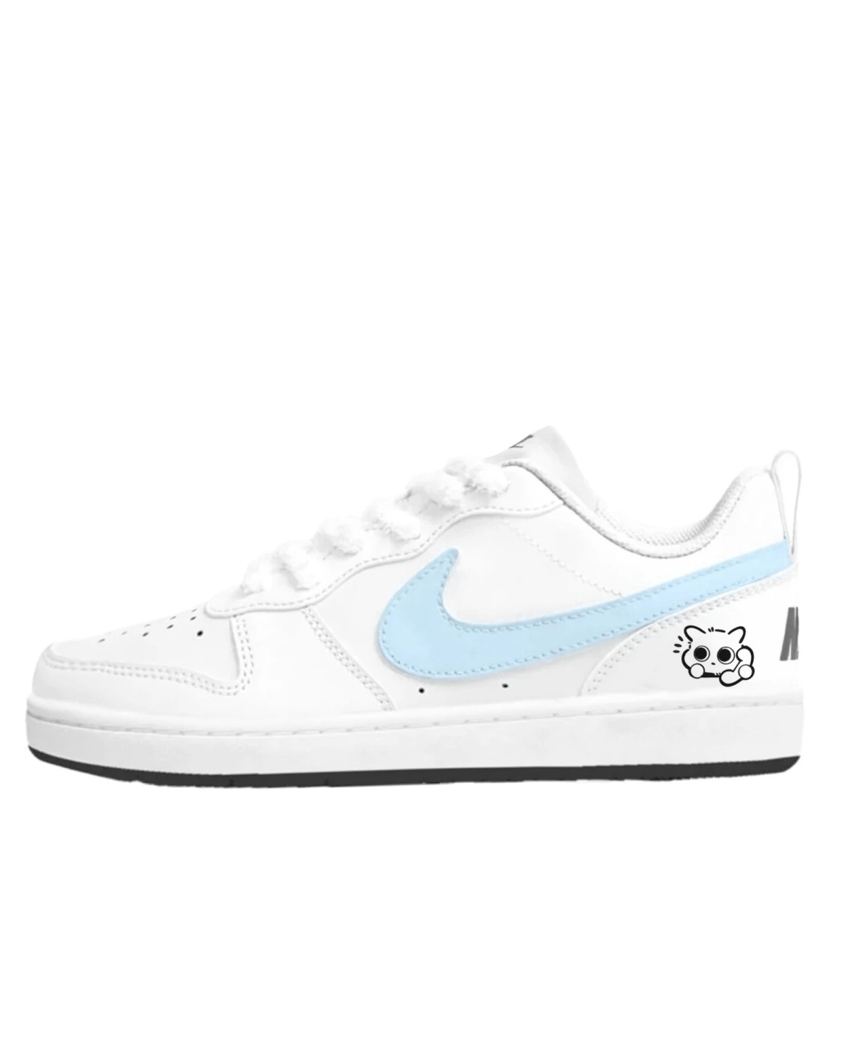 Nike Court Borough детские кеды светло-голубые синтетические картинка
