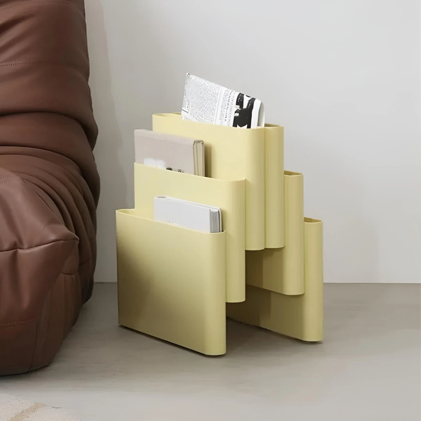 Винтажный напольный книжный стеллаж в скандинавском стиле для гостиной и дома картинка