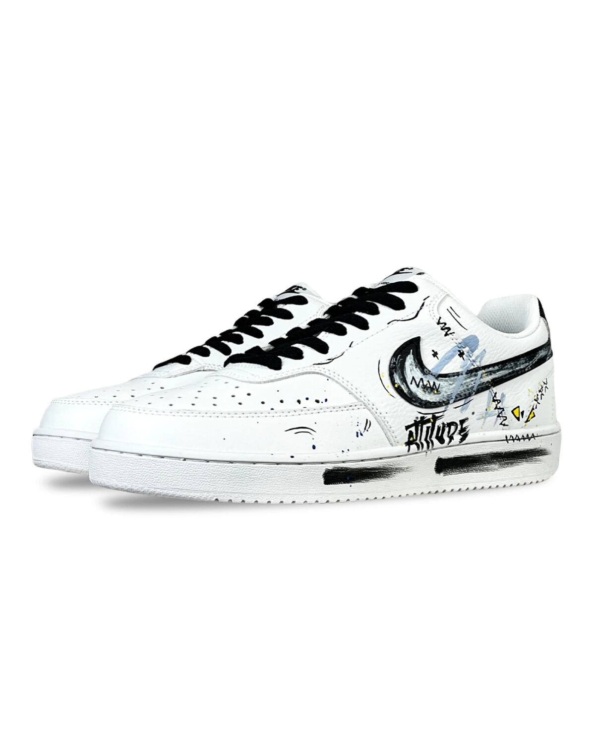 Nike Court Vision 1 Low Team528 мужские кроссовки бело-черные картинка