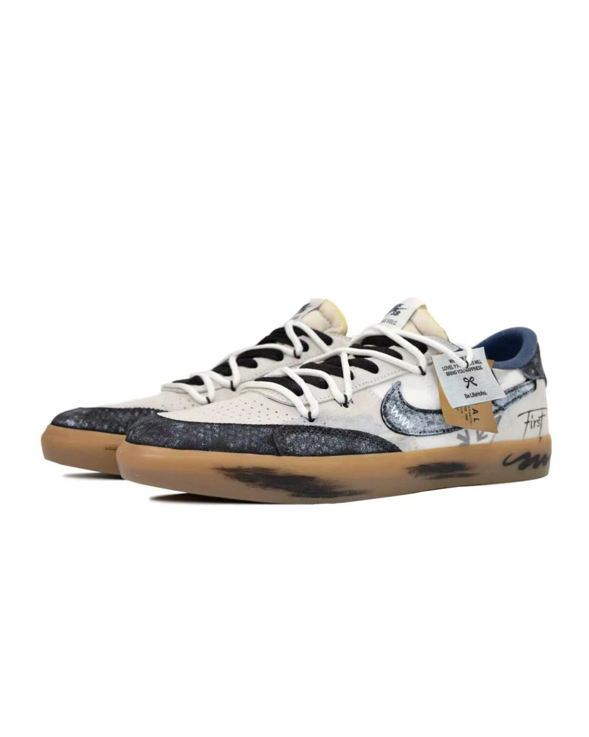 Nike SB Heritage Vulc Унисекс кроссовки многоцветные с ретро-дизайном картинка