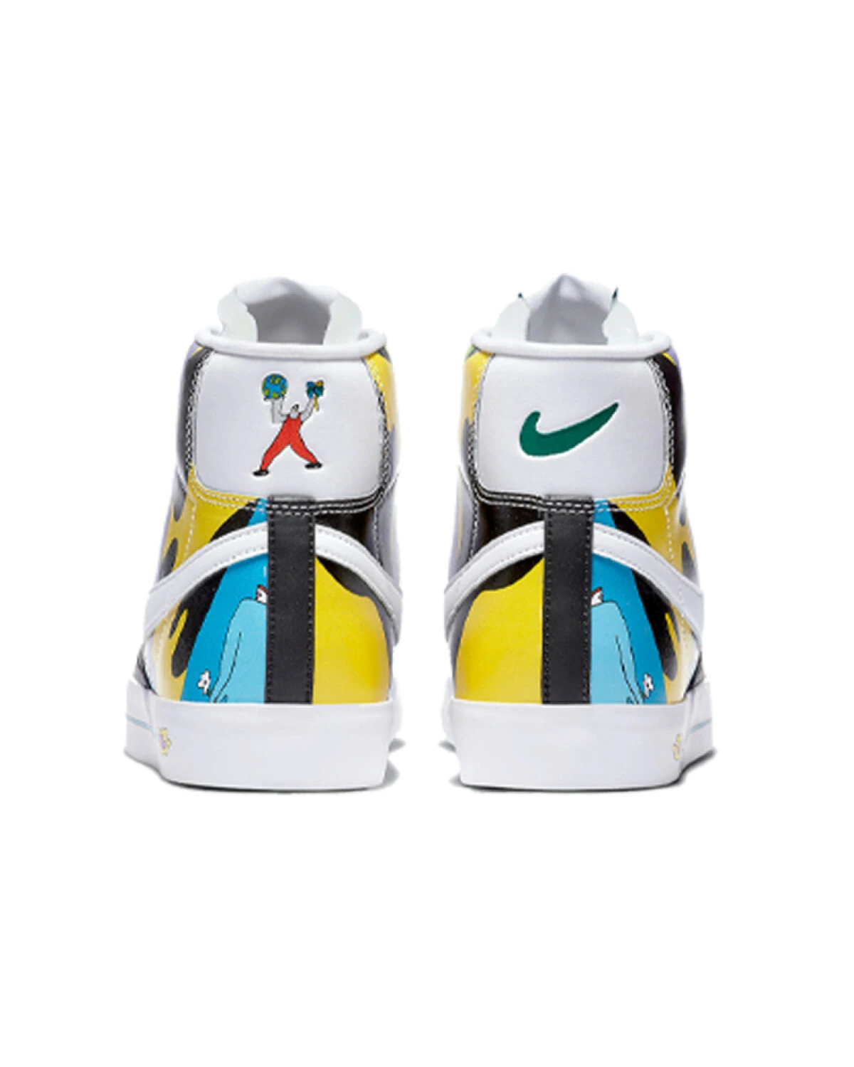 Nike Blazer MID унисекс кроссовки белые из искусственной кожи картинка