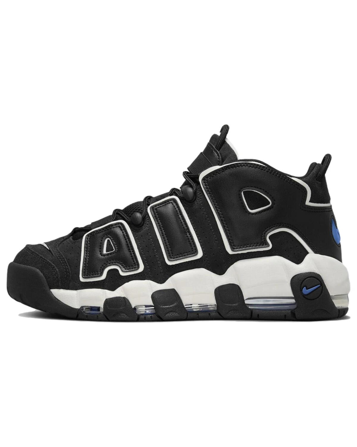 Nike Air More Uptempo унисекс кроссовки черно-белые с воздушной амортизацией картинка