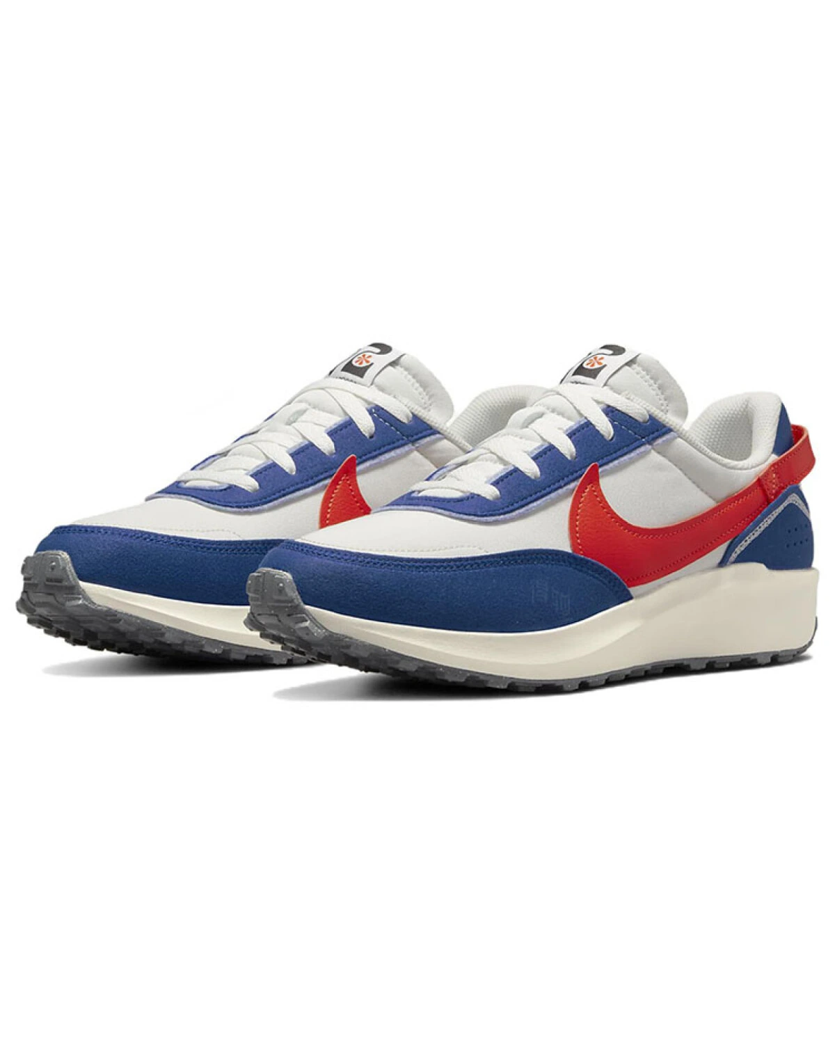 Nike Waffle Debut Swoosh мужские повседневные кроссовки бело-сине-красные картинка