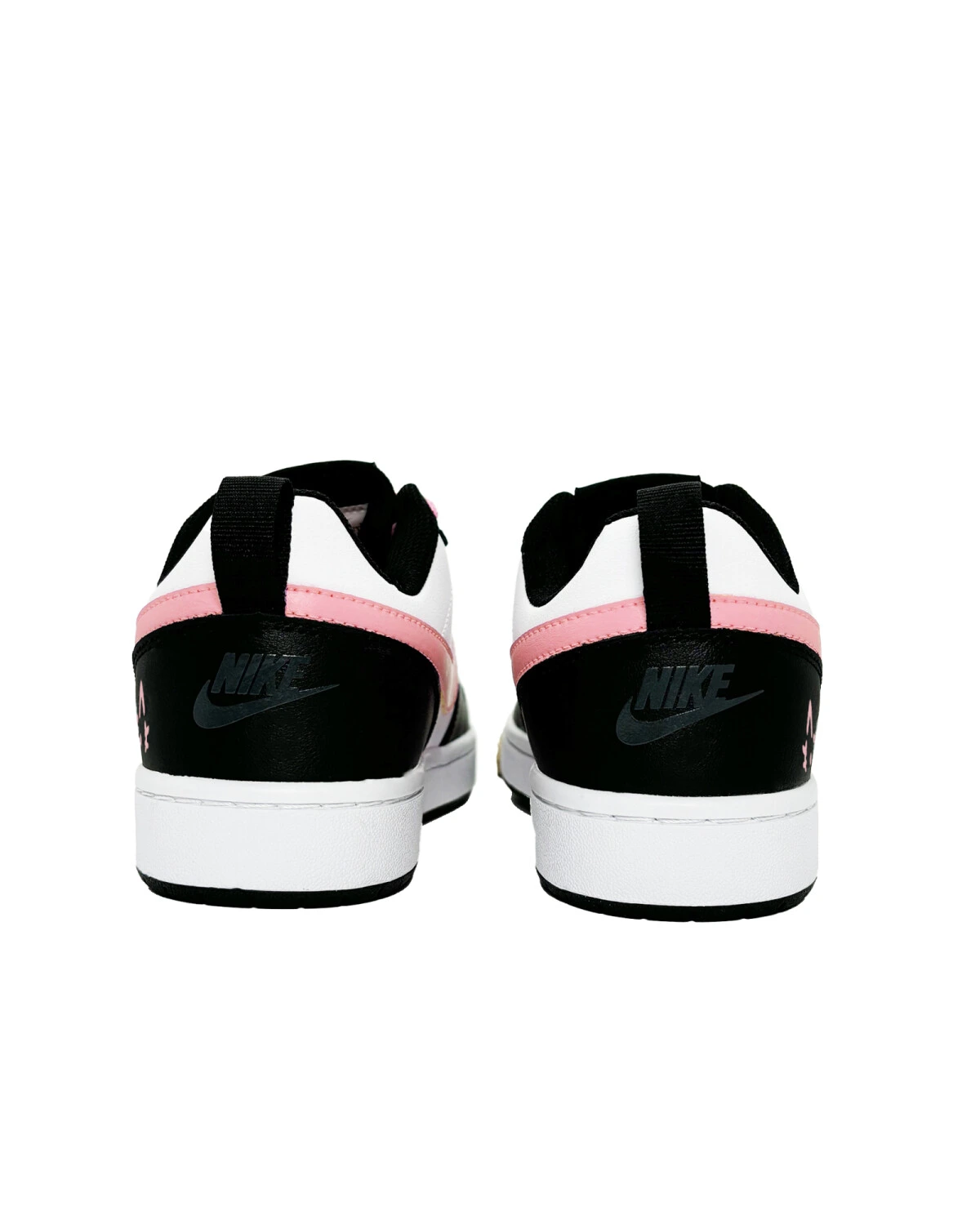 Nike Court Borough детские кроссовки кожаные розовые с принтом котенка картинка