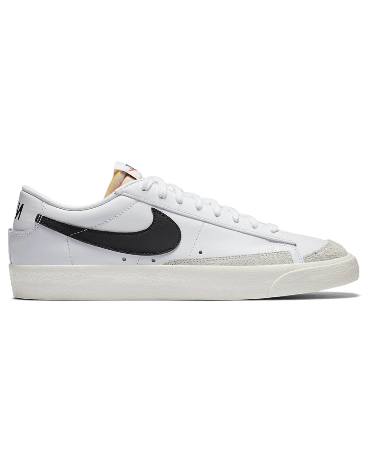 Nike Blazer унисекс кроссовки белые с чёрным логотипом картинка