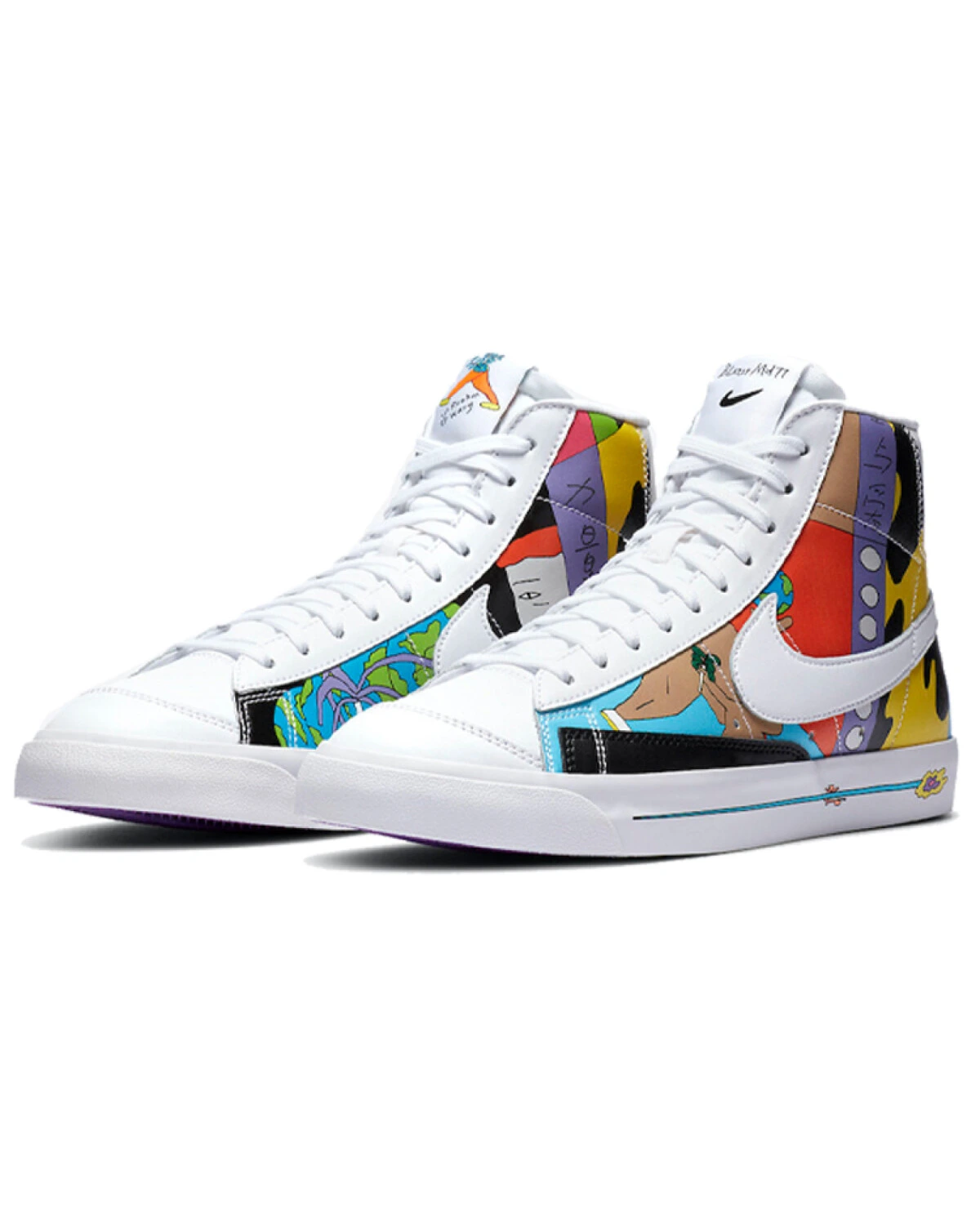 Nike Blazer MID унисекс кроссовки белые из искусственной кожи картинка