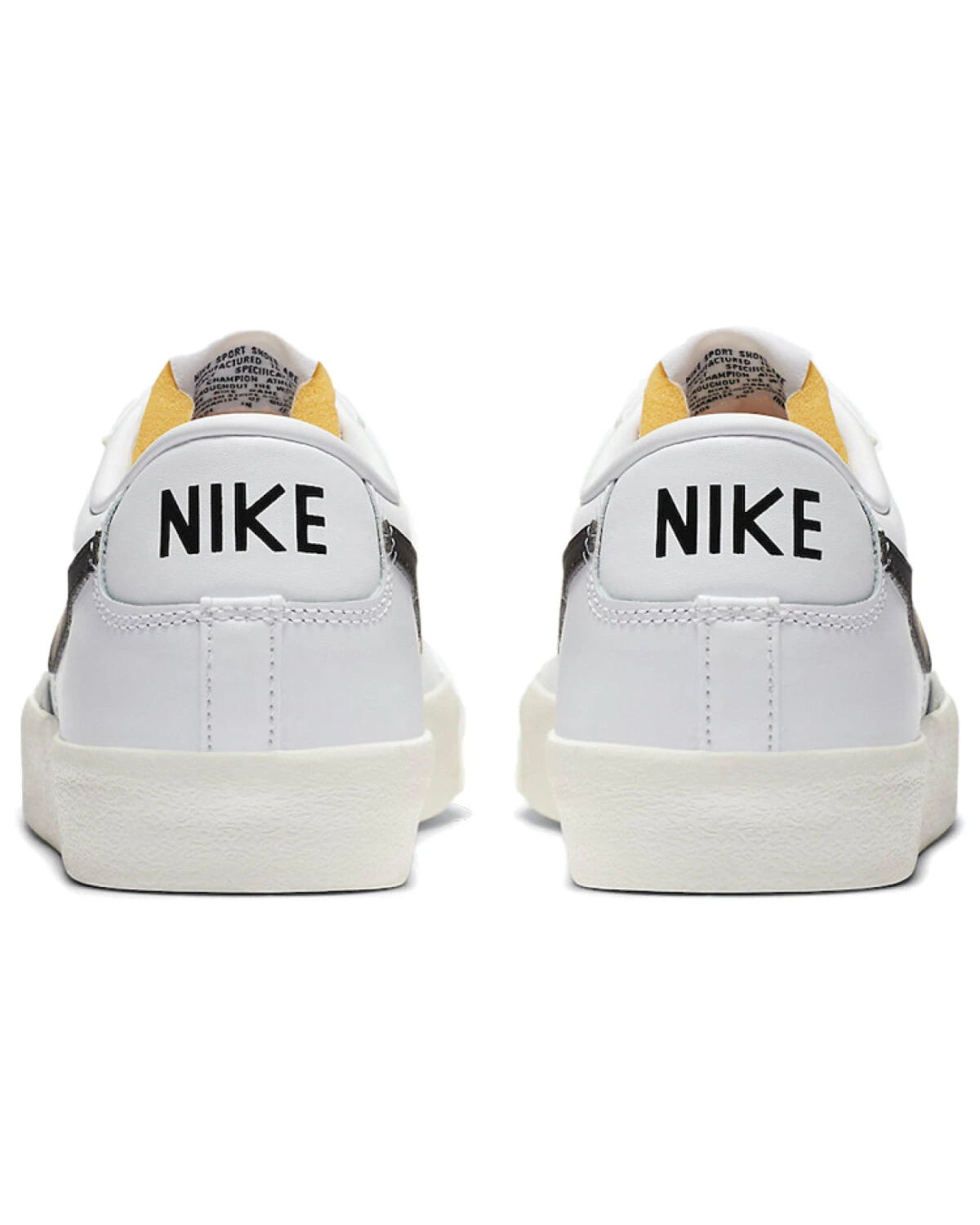 Nike Blazer унисекс кроссовки белые с чёрным логотипом картинка